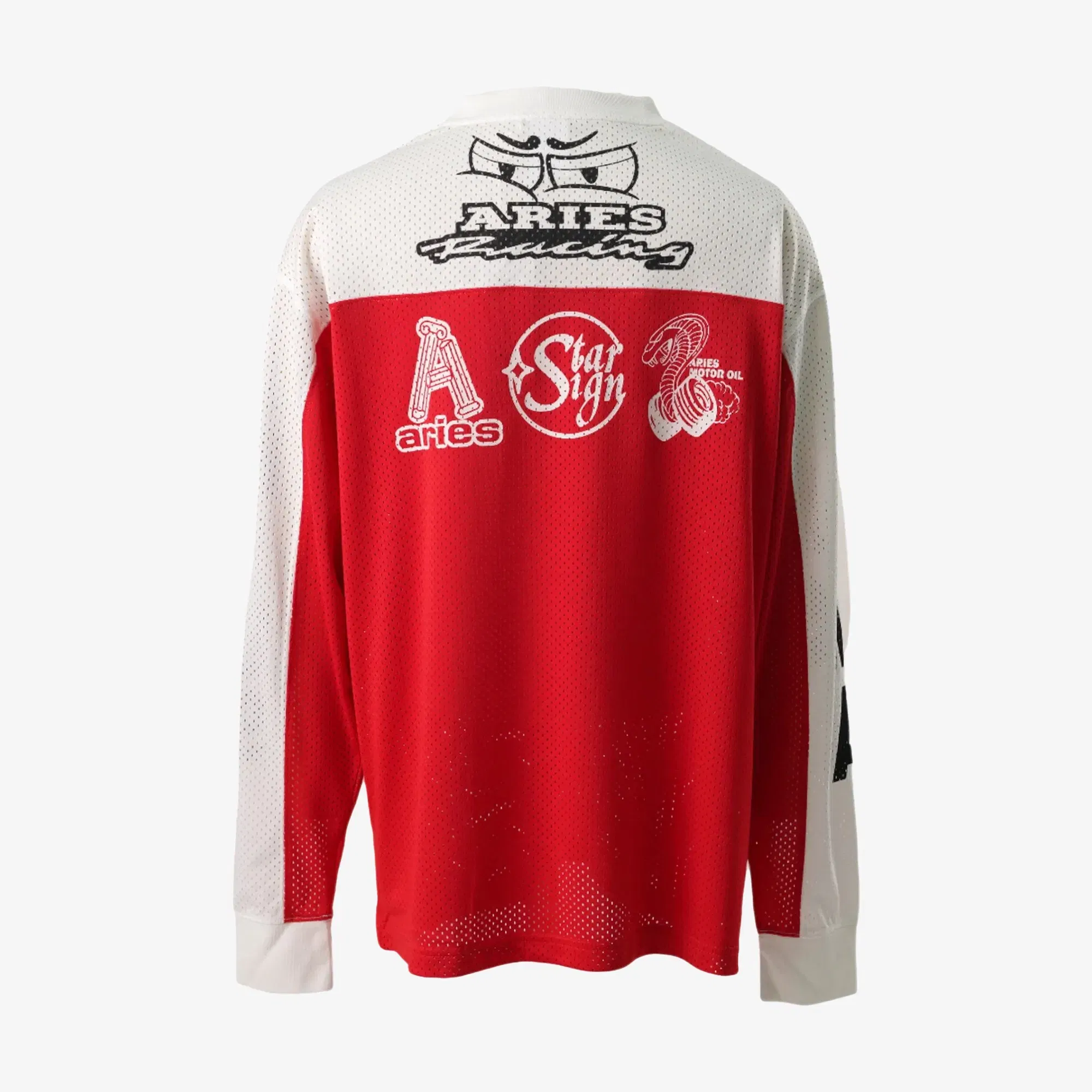PUMA x ARIES MESH LONGSLEEVE { WHITE/RED