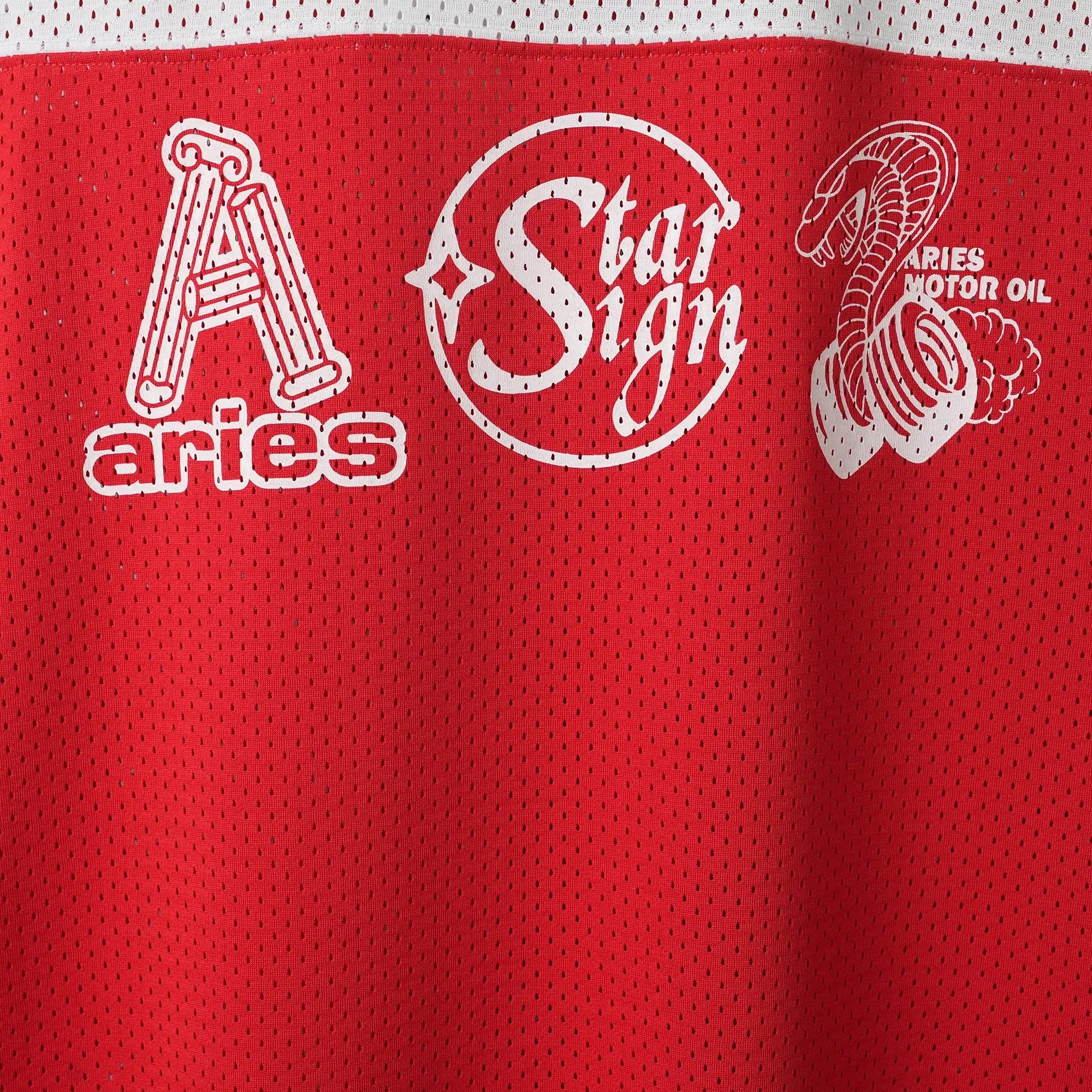 PUMA x ARIES MESH LONGSLEEVE { WHITE/RED