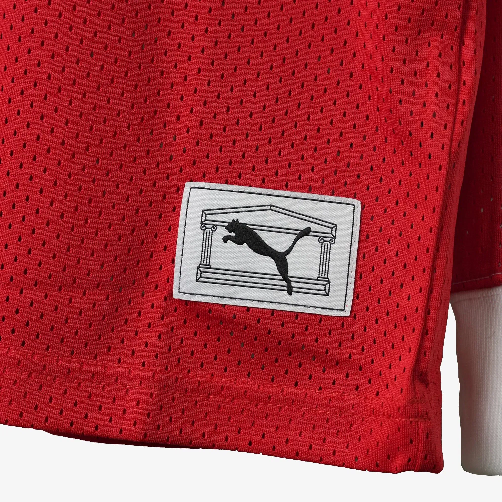 PUMA x ARIES MESH LONGSLEEVE { WHITE/RED