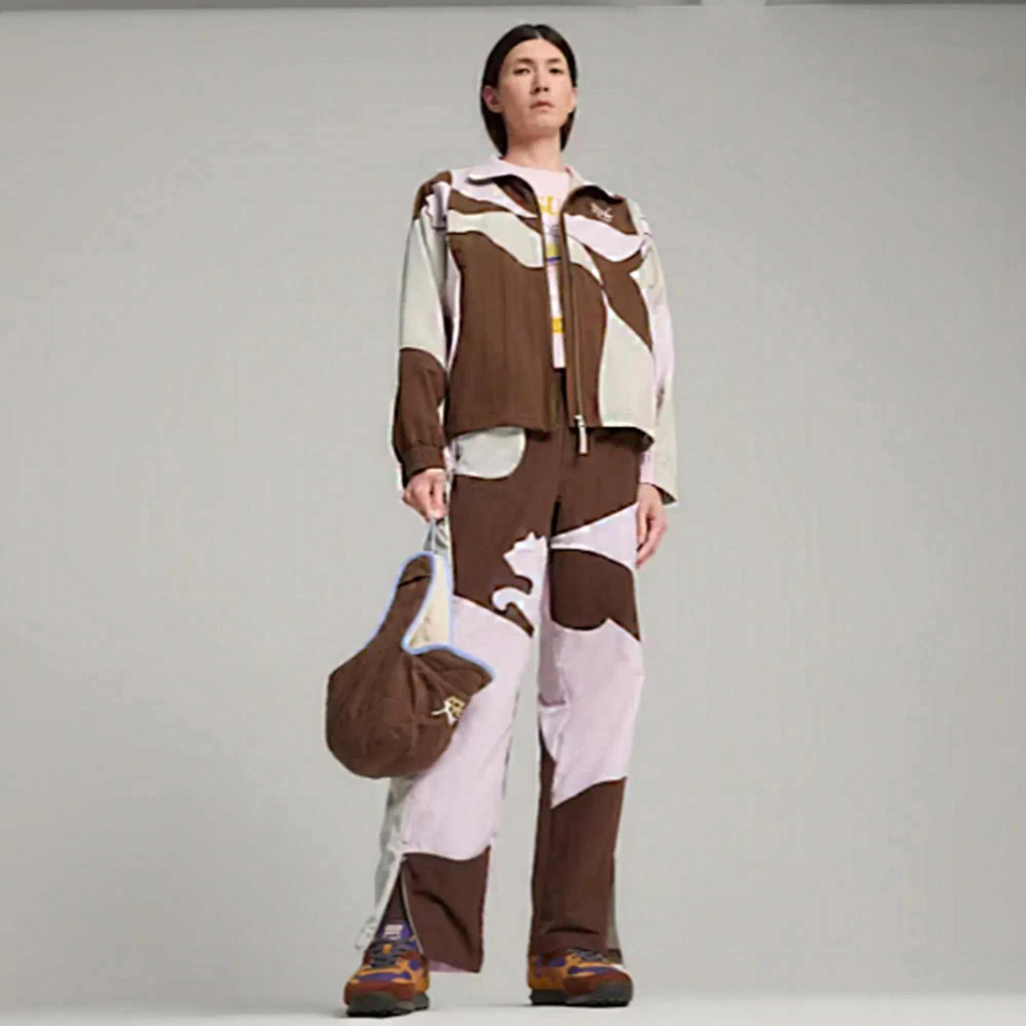PUMA x KIDSUPER CELLERATOR RELAXED FIT PANTS { BROWN