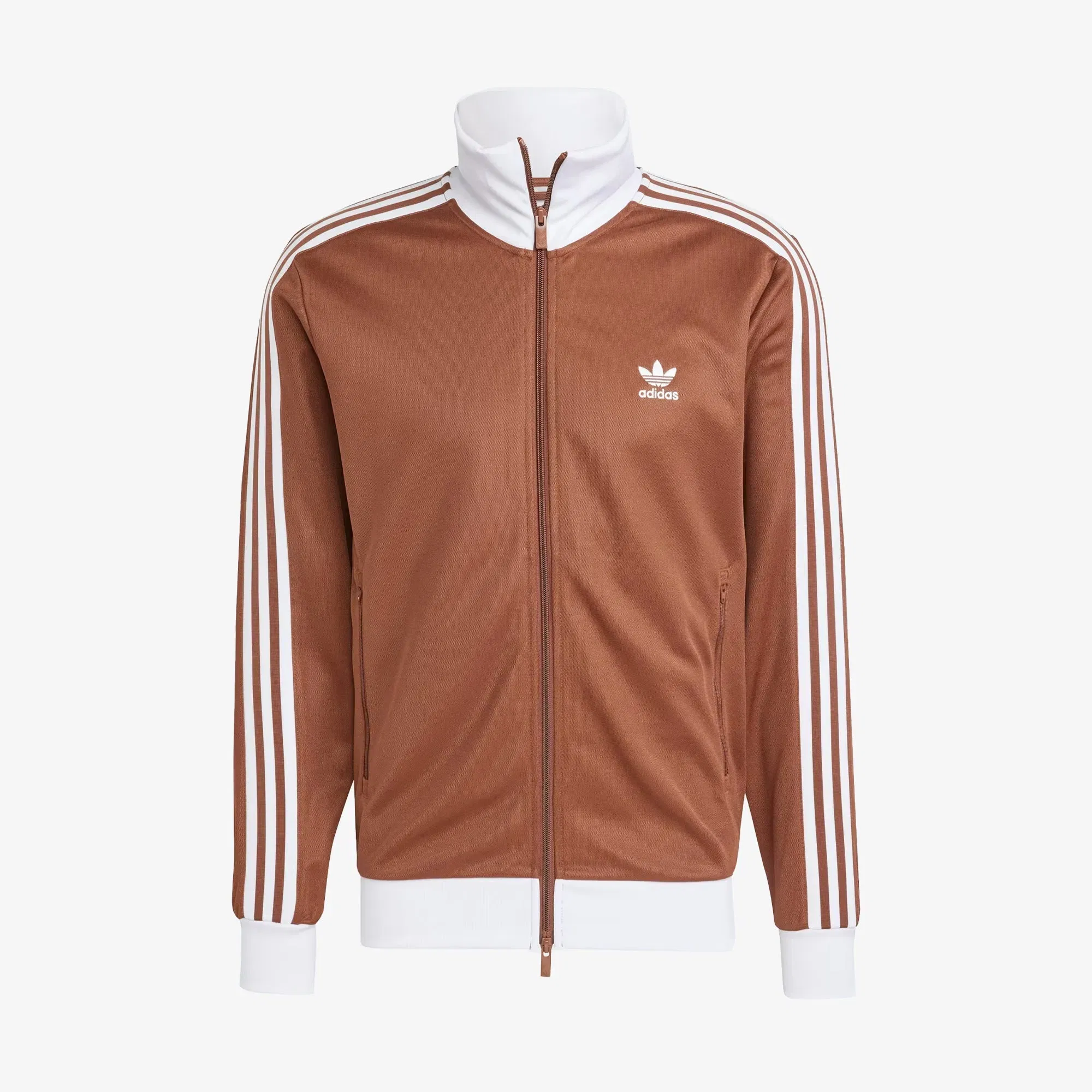 ADIDAS ORIGINALS ADICOLOR CLASSICS BECKENBAUER TRACK TOP { PRELOVED BROWN