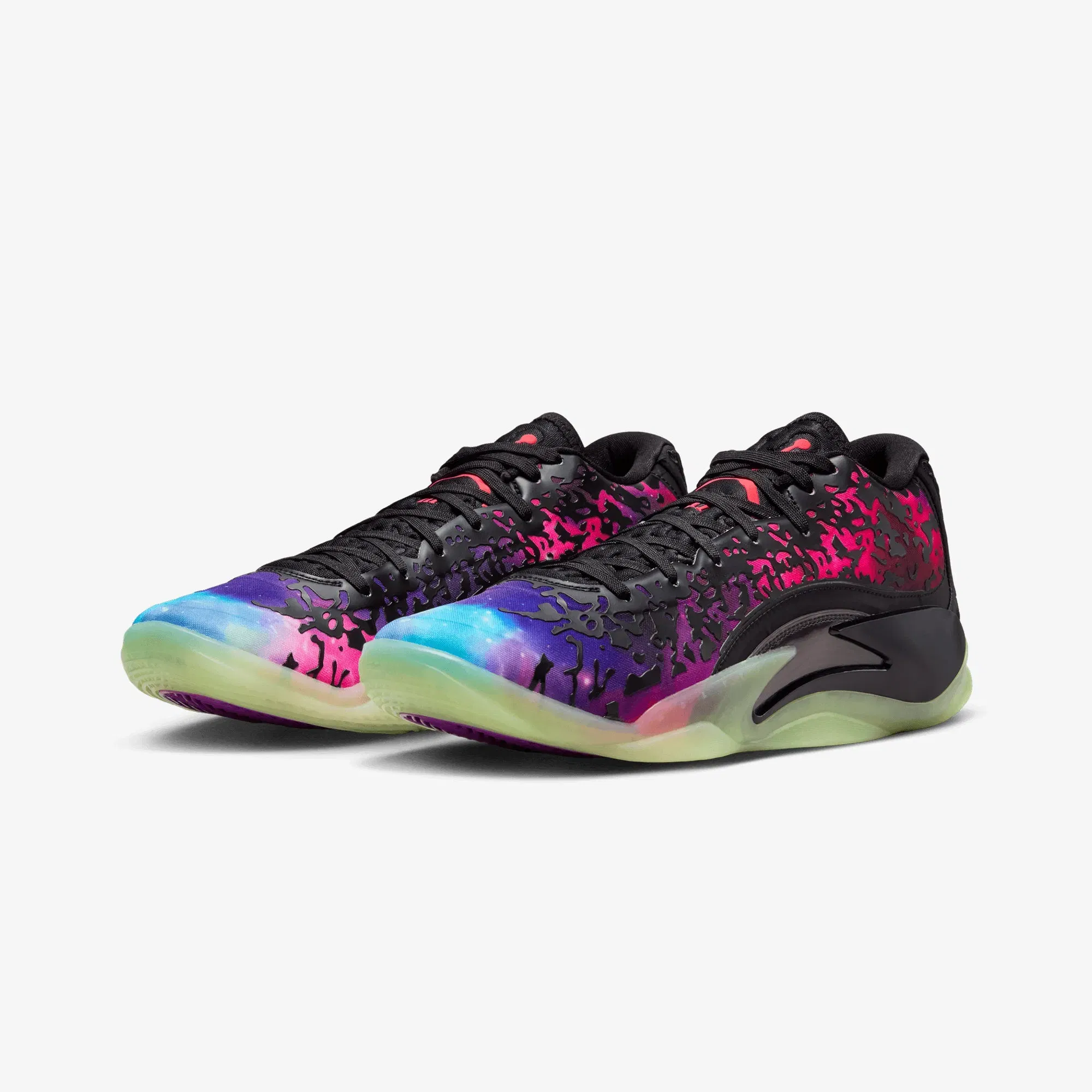 JORDAN ZION 3 PF { BLACK/SOLAR RED-VIVID PURPLE-BARELY VOLT