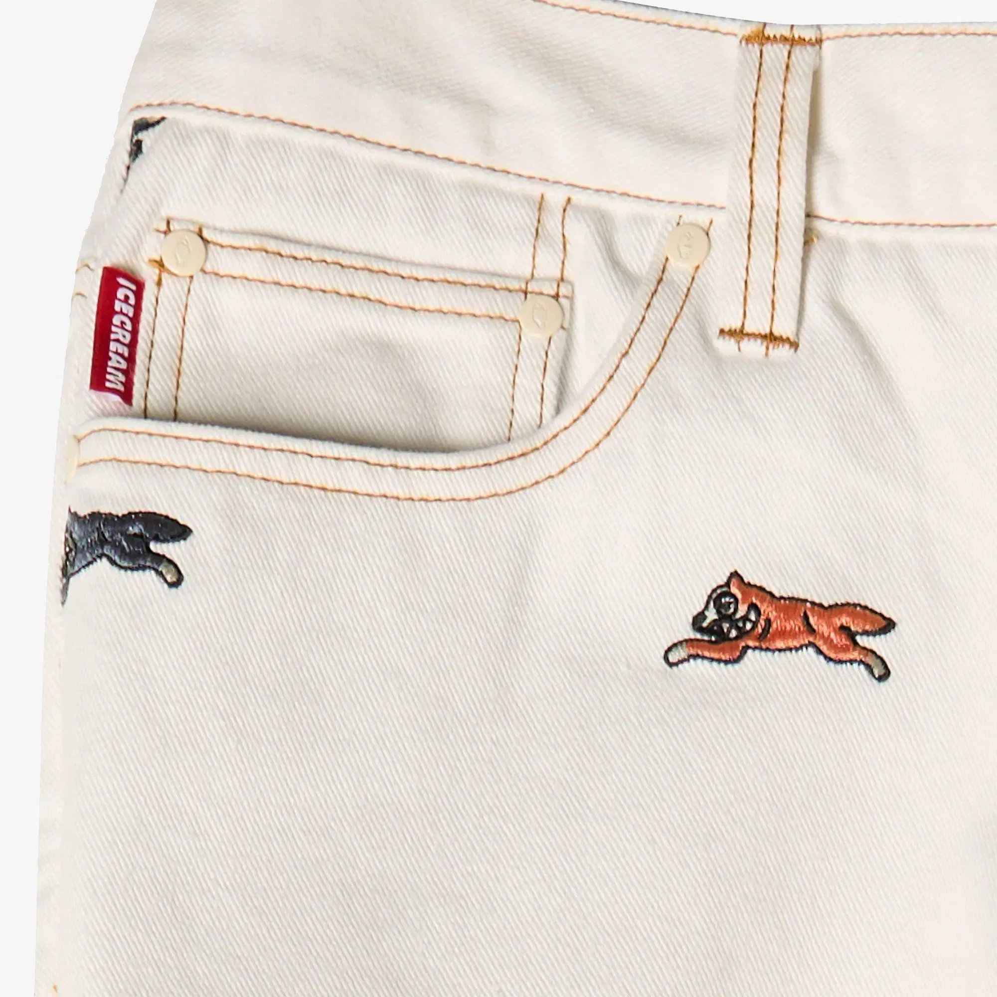 Icecream STAMPEDE PANTS STRAWBERRY FIT { ANTIQUE WHITE