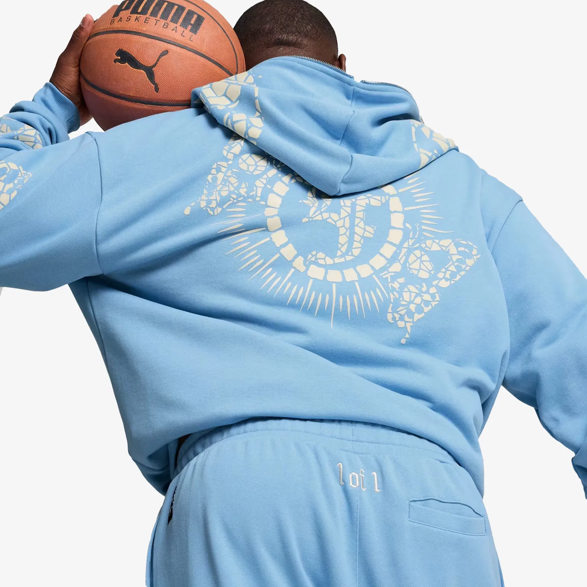 PUMA HOOPS X LF MOSIAC PANT { TEAM LIGHT BLUE