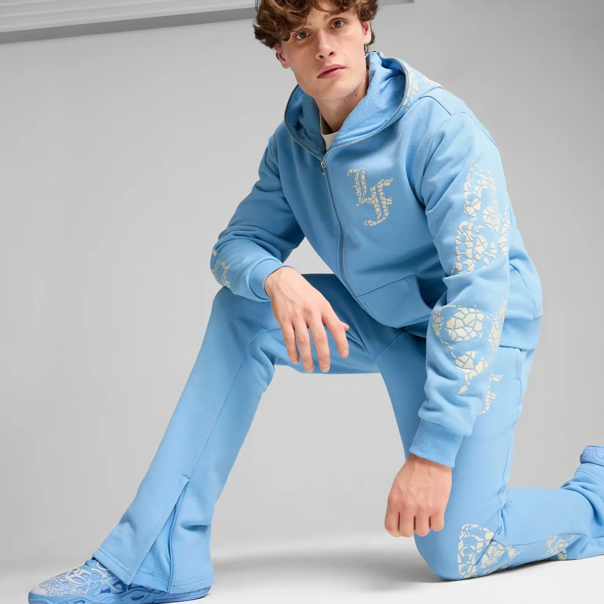PUMA HOOPS X LF MOSIAC PANT { TEAM LIGHT BLUE