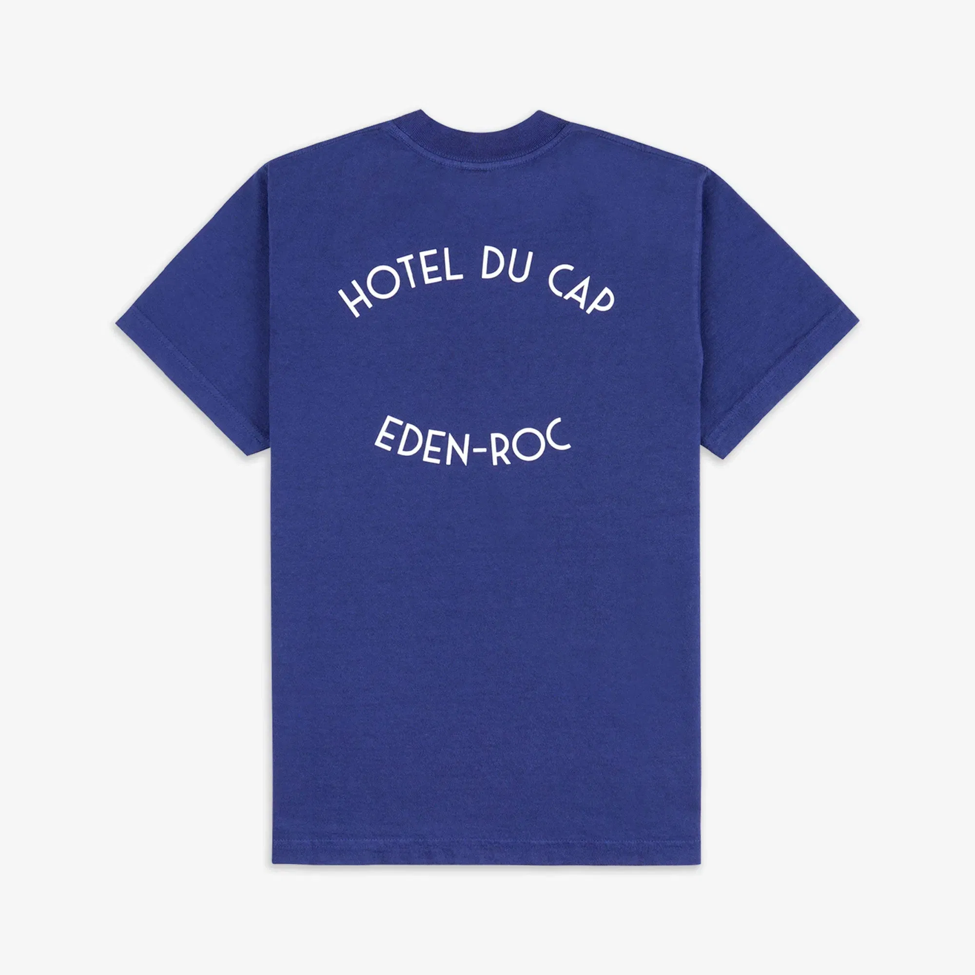 SPORTY & RICH HOTEL DU CAP T-SHIRT { INDIGO/WHITE