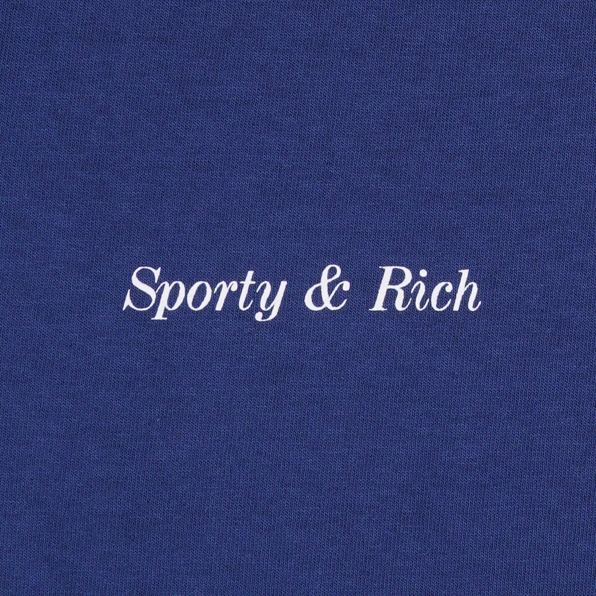 SPORTY & RICH HOTEL DU CAP T-SHIRT { INDIGO/WHITE