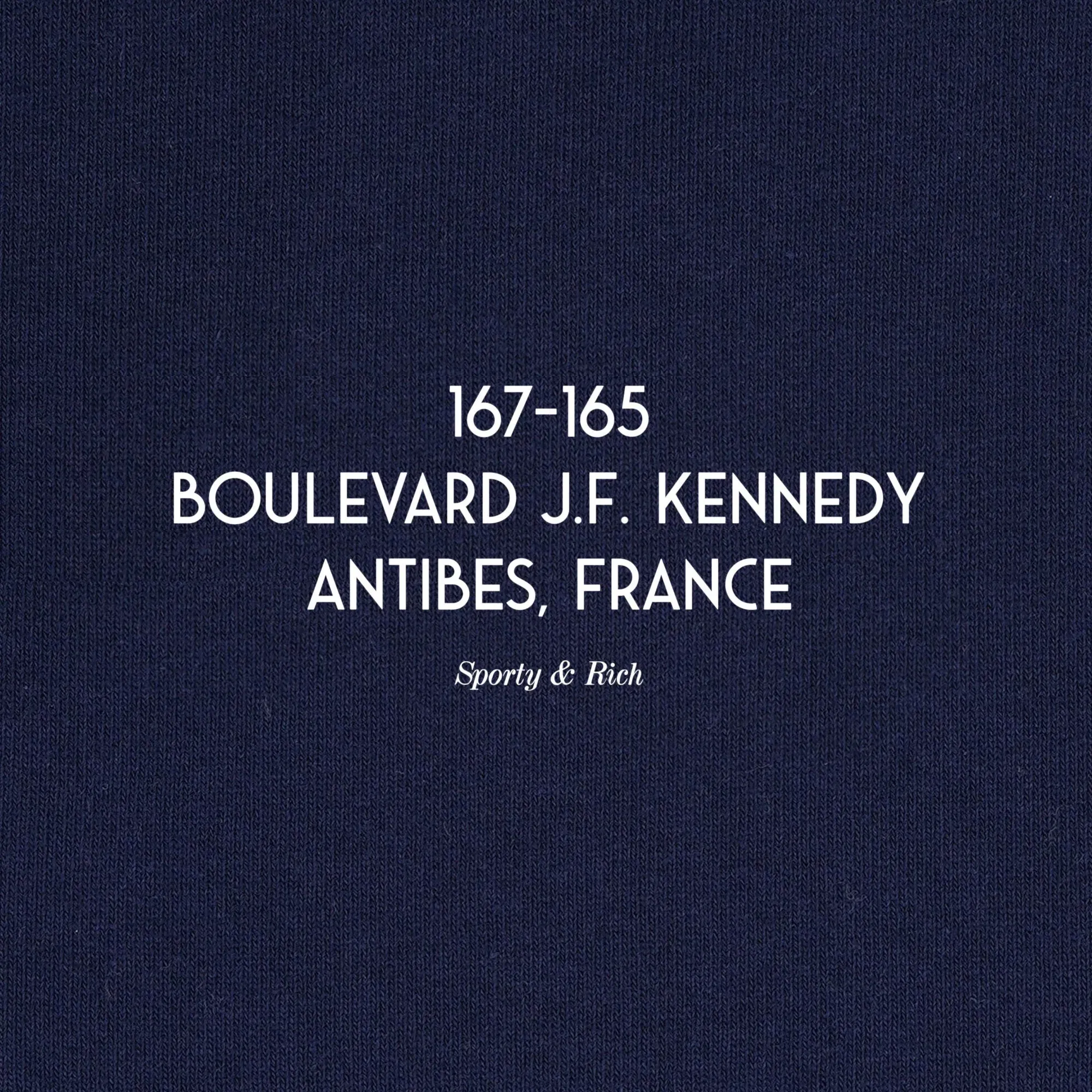SPORTY & RICH EDEN CREST KENNEDY T-SHIRT { NAVY/WHITE