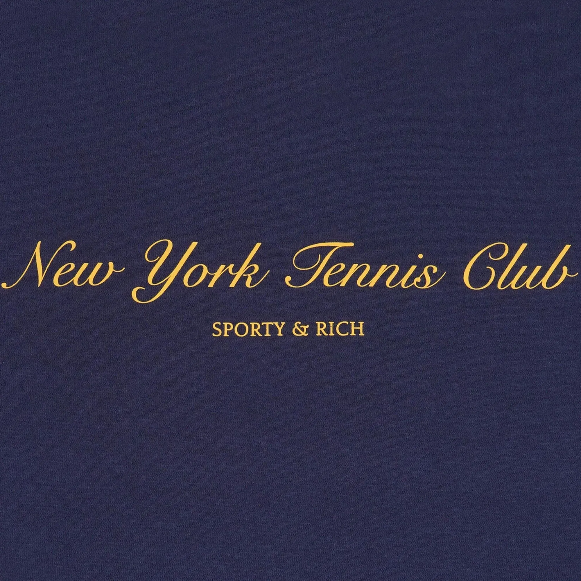 SPORTY & RICH NY TENNIS CLUB T-SHIRT { NAVY/GOLD