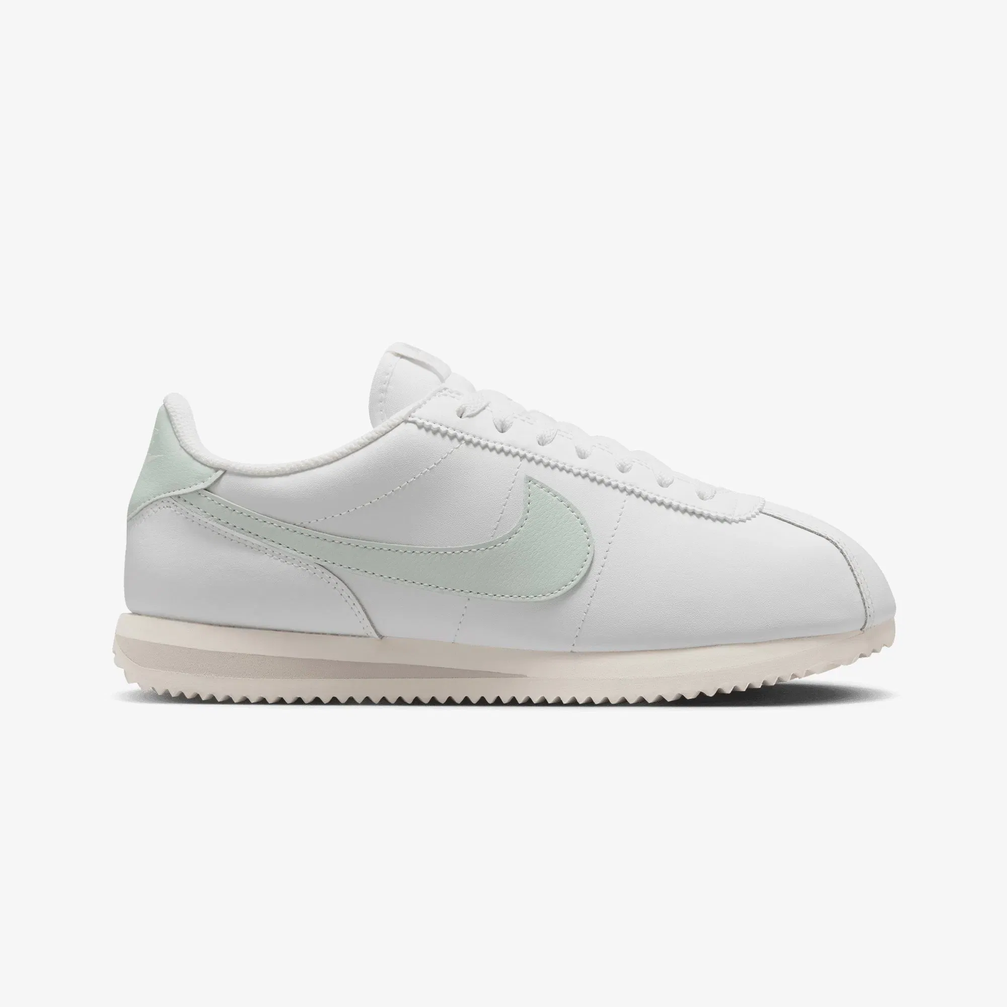 Nike CORTEZ LEATHER { SUMMIT WHITE/LIGHT SILVER-SAIL