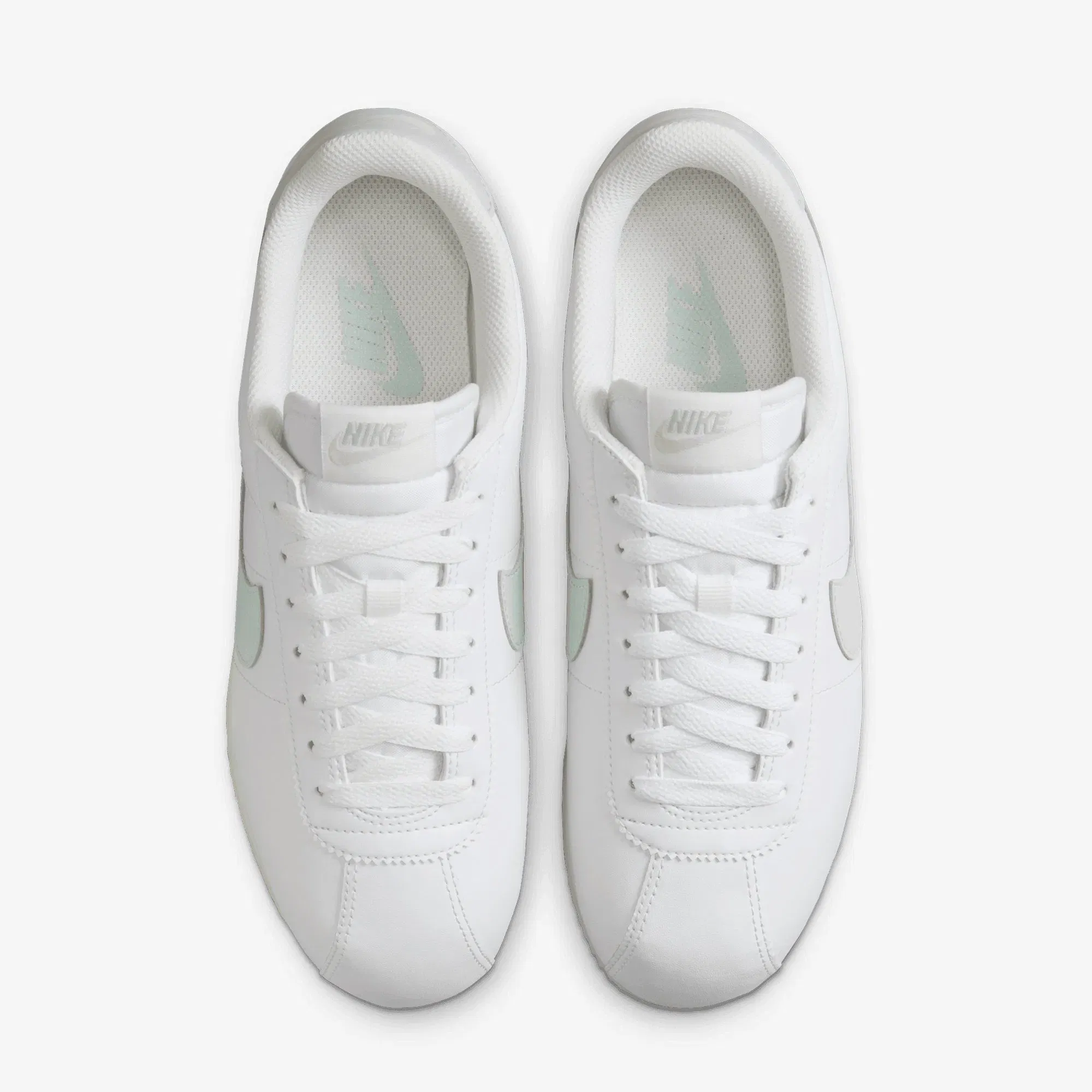 Nike CORTEZ LEATHER { SUMMIT WHITE/LIGHT SILVER-SAIL