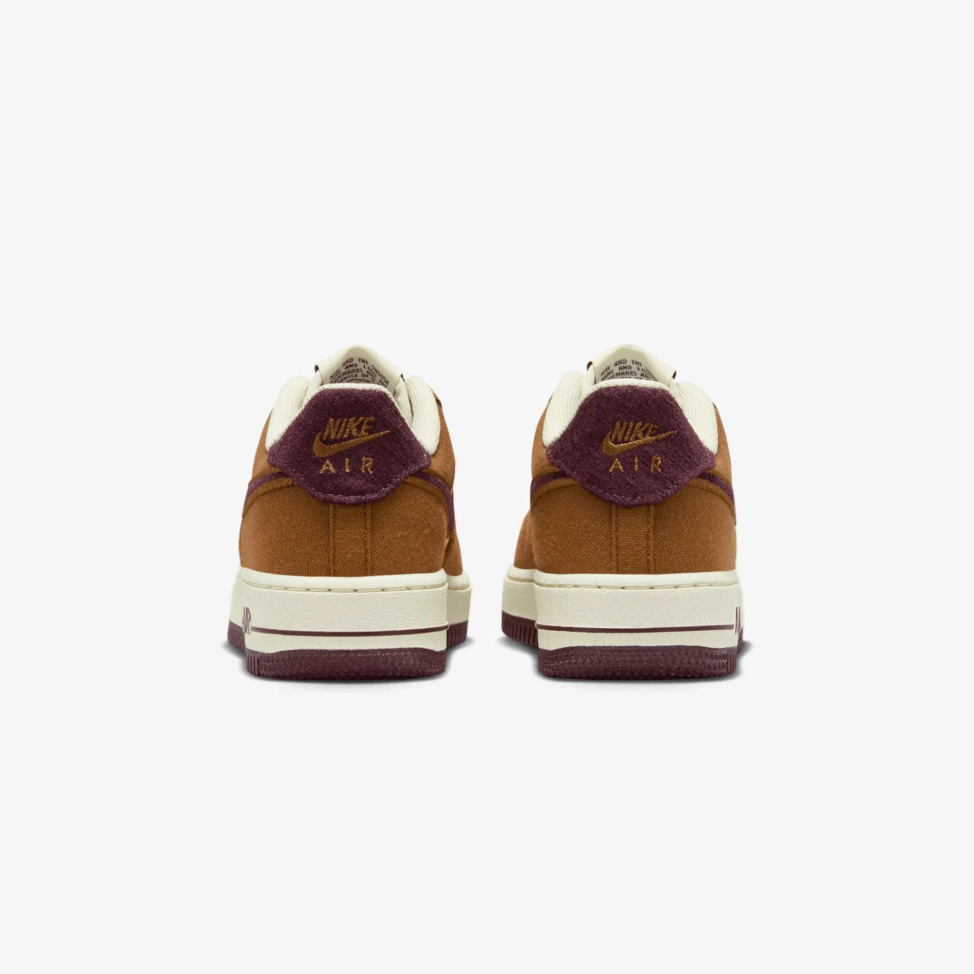 NIKE AIR FORCE 1 LV8 (GS) { LT BRITISH TAN/BURGUNDY CRUSH