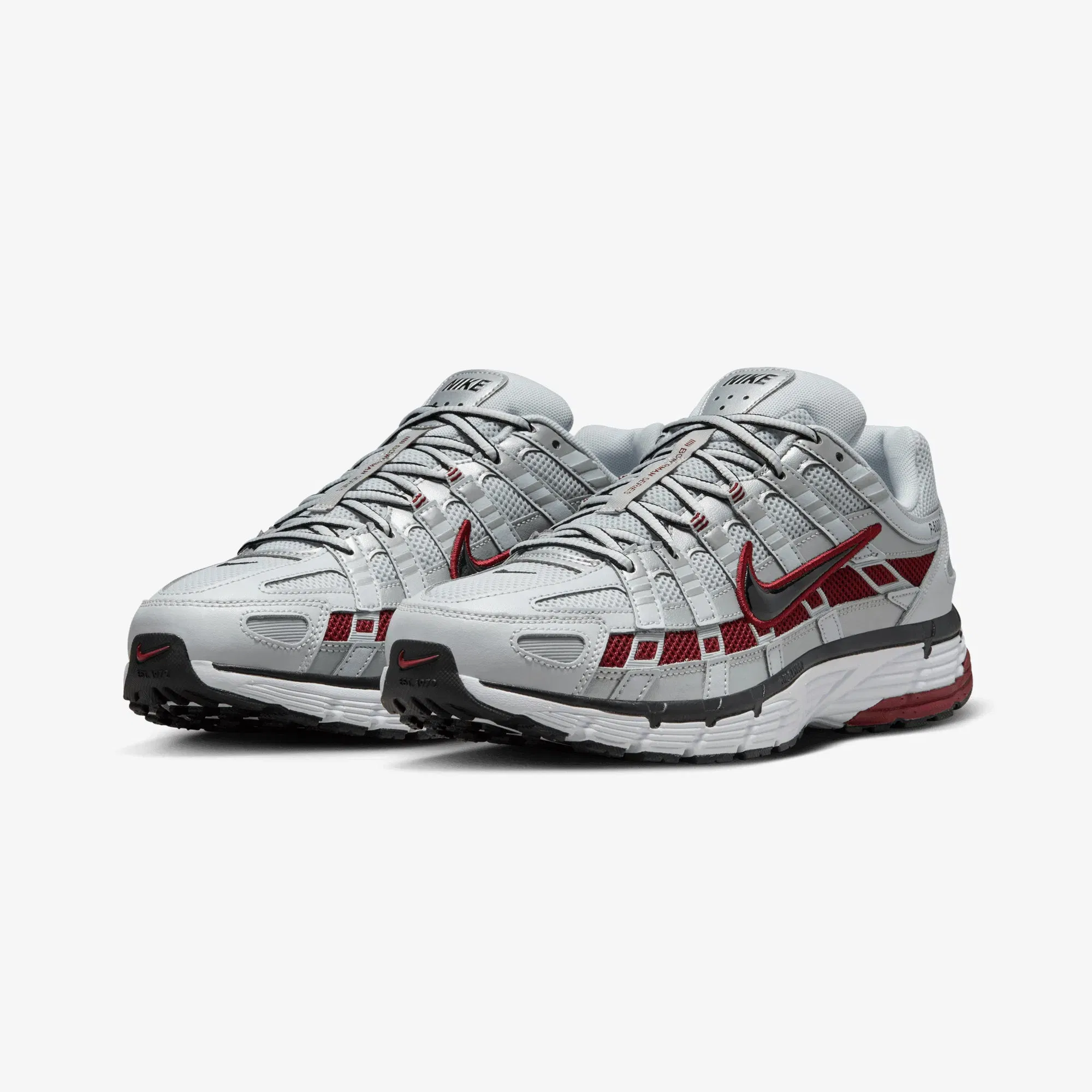 NIKE P-6000 { PURE PLATINUM/DARK TEAM RED