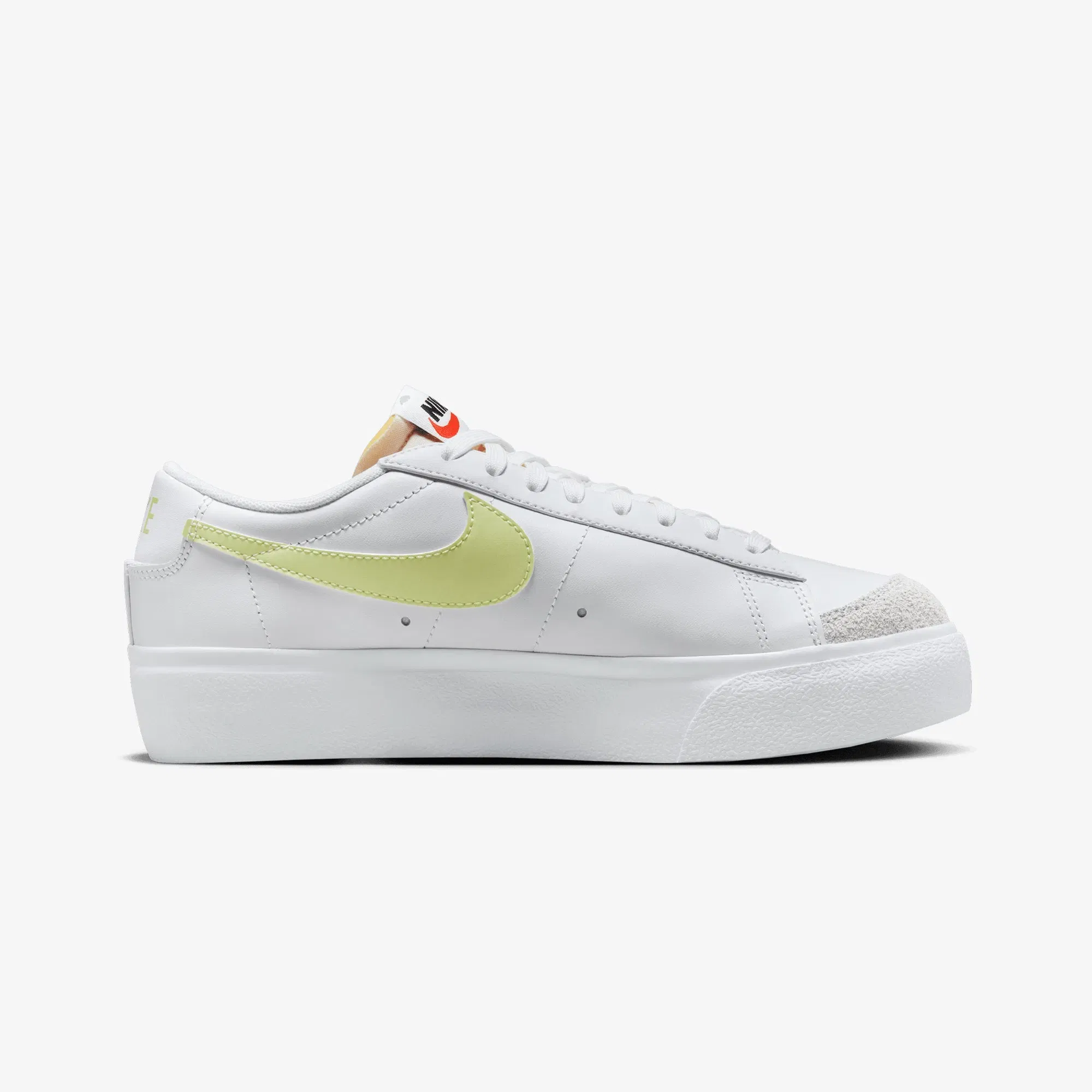 NIKE BLAZER LOW PLATFORM { WHITE/LIFE LIME-TM ORANGE-BLACK