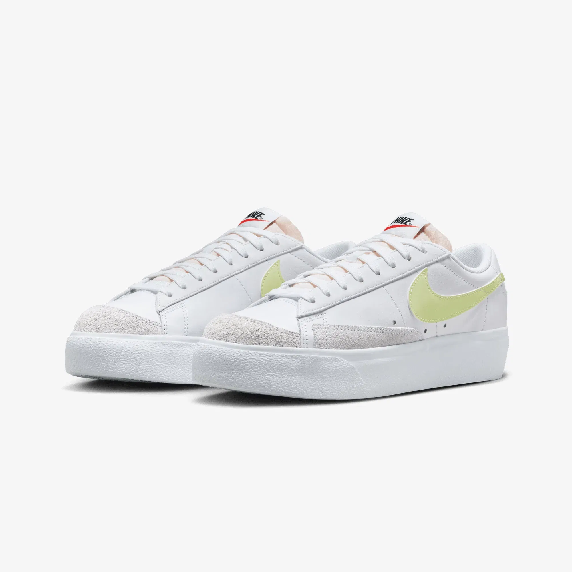 NIKE BLAZER LOW PLATFORM { WHITE/LIFE LIME-TM ORANGE-BLACK