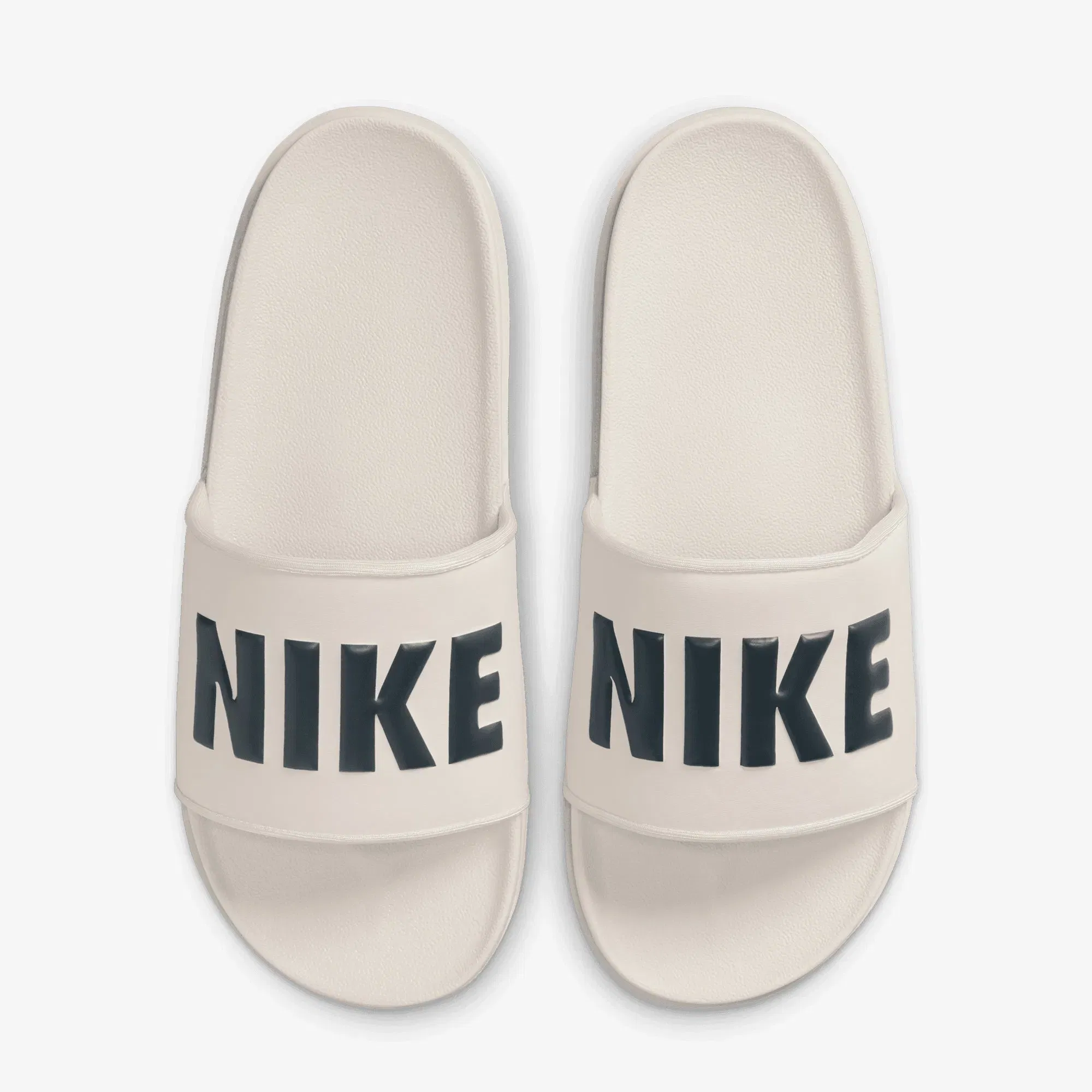 NIKE OFFCOURT SLIDES { LT OREWOOD BRN/ARMORY NAVY-SAIL