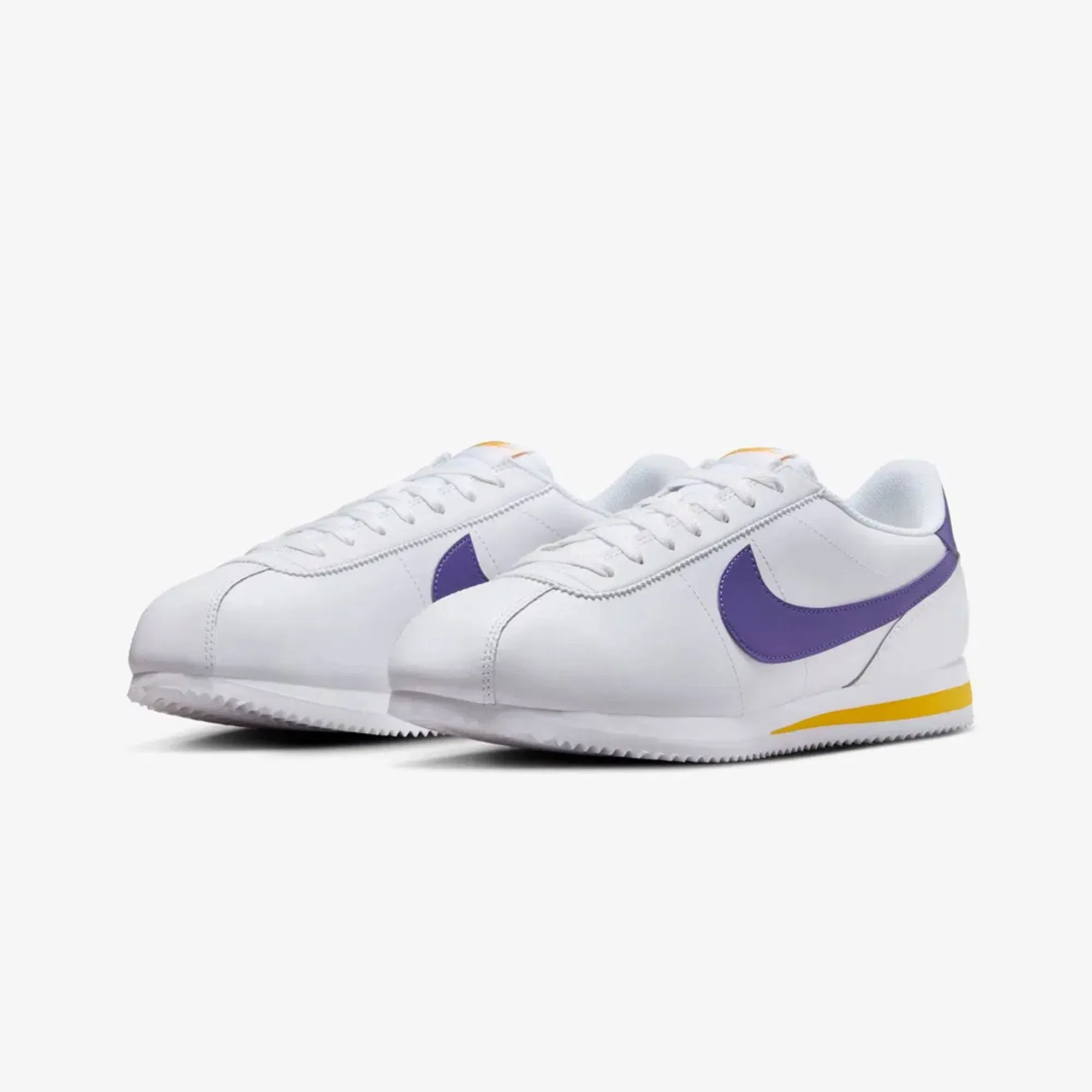 NIKE CORTEZ { WHITE/VARSITY PURPLE-VARSITY MAIZE