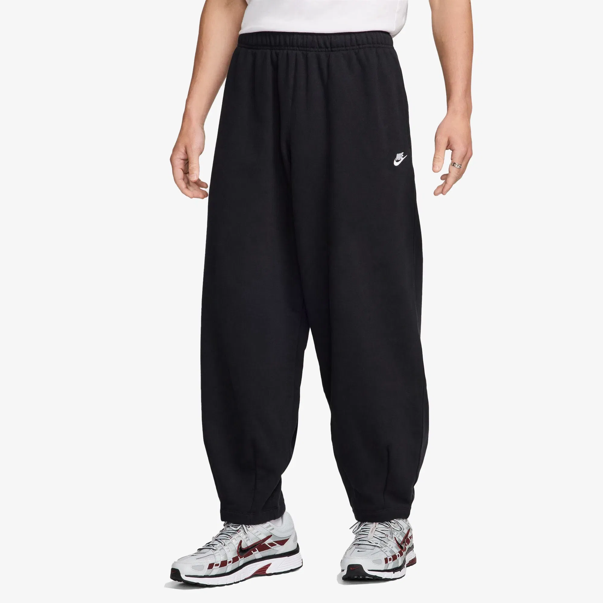 NIKE OVERSIZED FRENCH TERRY PANTS { BLACK/BLACK/WHITE