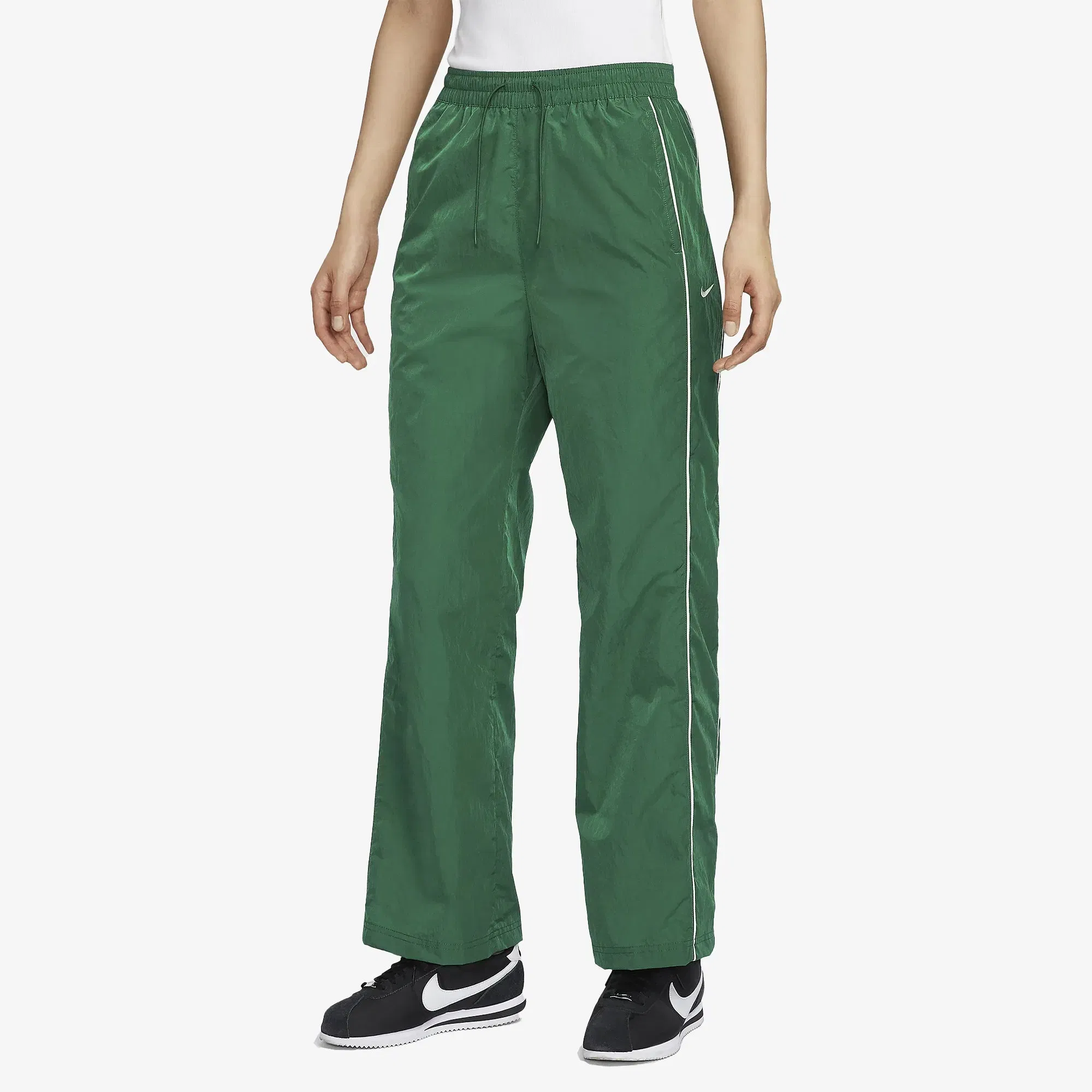 NIKE WINDRUNNER WOVEN OPEN-HEM PANTS { GORGE GREEN/SAIL