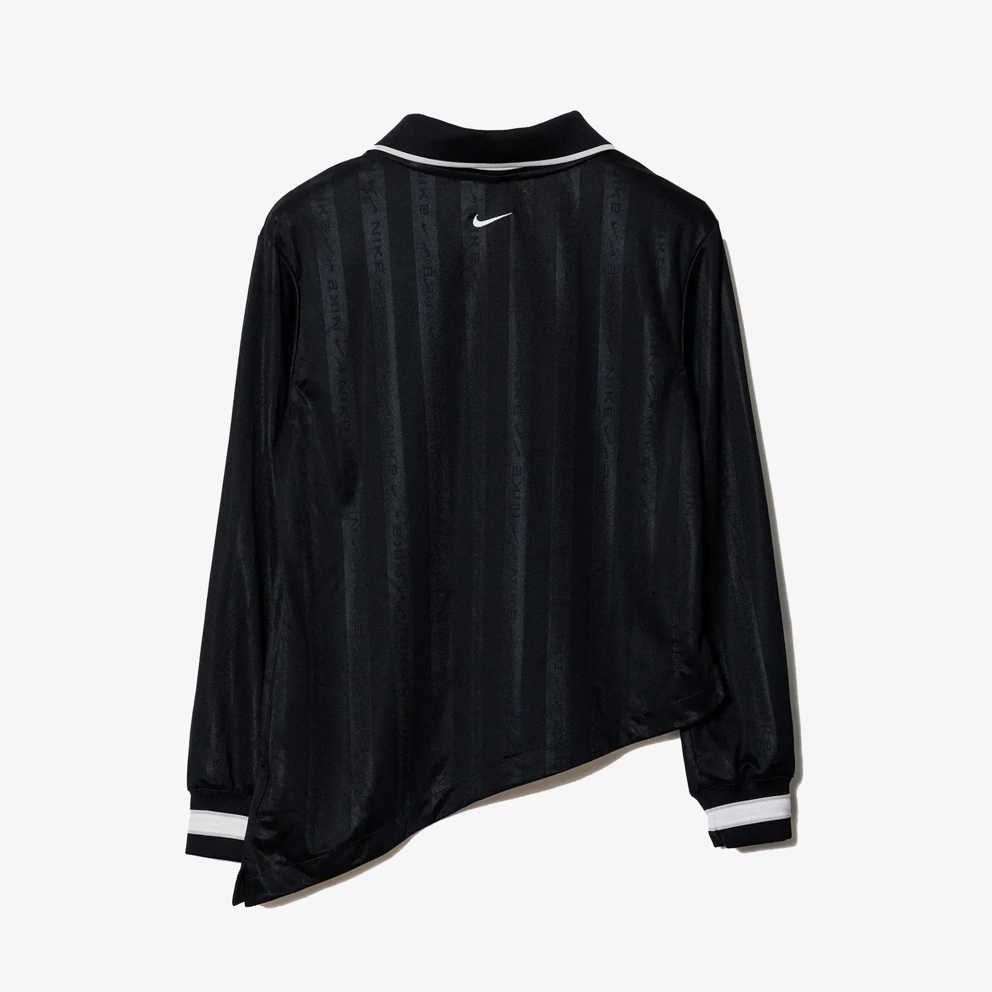 NIKE AS W NSW CLLCTN DF JQRD LS JSY { BLACK/LT IRON ORE/WHITE