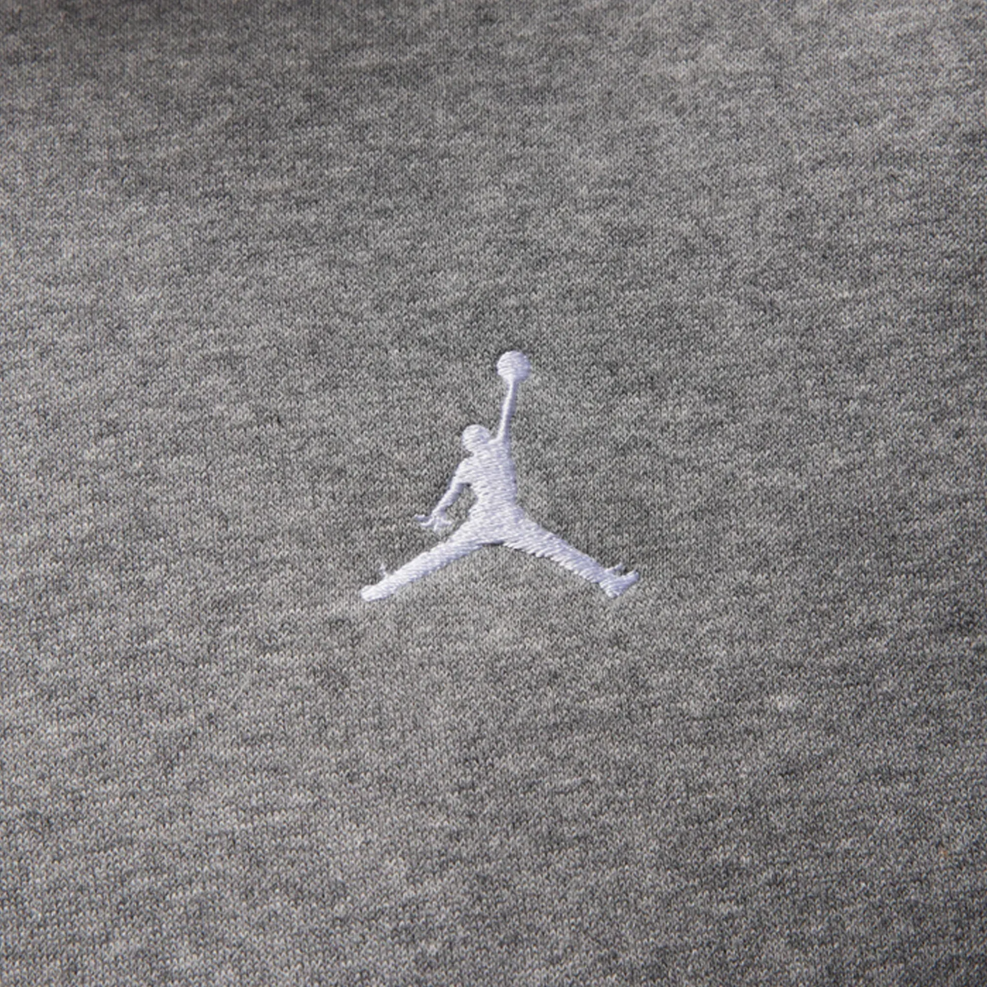 JORDAN BROOKLYN FLEECE PULLOVER HOODIE { CARBON HEATHER/WHITE