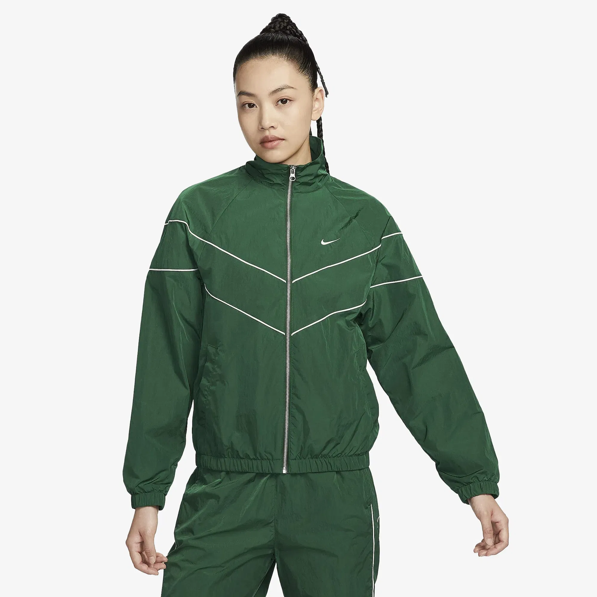 NIKE WINDRUNNER LOOSE UV WOVEN FULL-ZIP JACKET { GORGE GREEN/SAIL