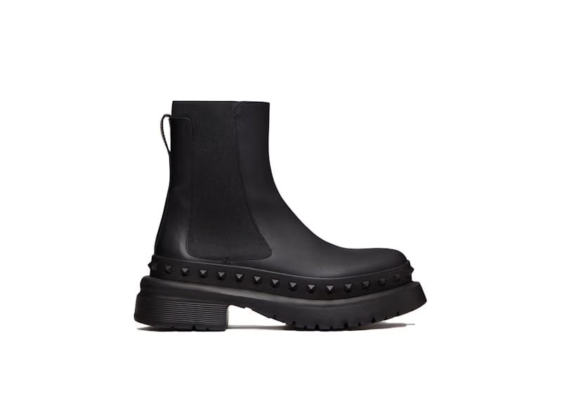 Valentino Rockstud M-Way Ankle Boot Black