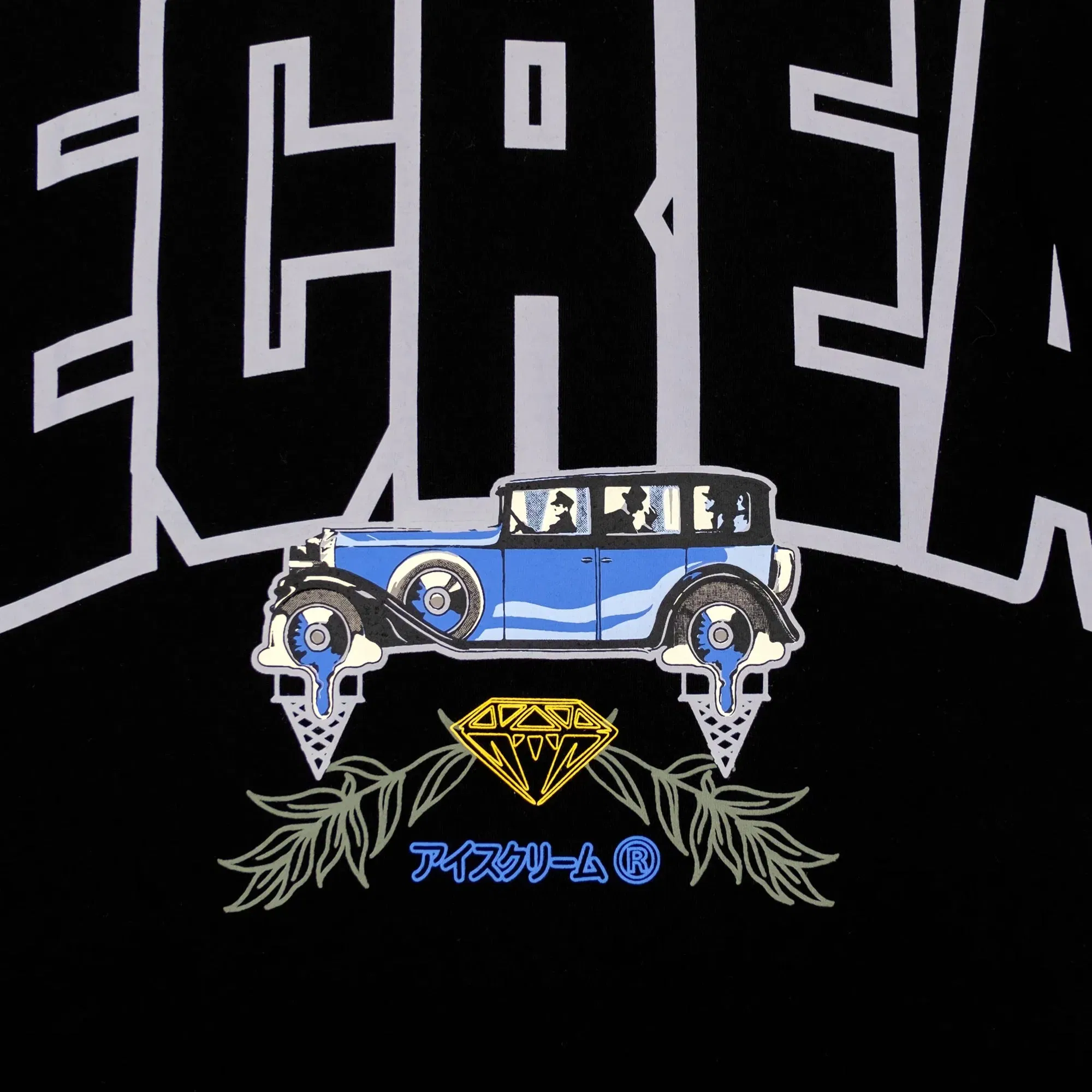 Icecream COLLEGIATE S/S T-Shirt { BLACK