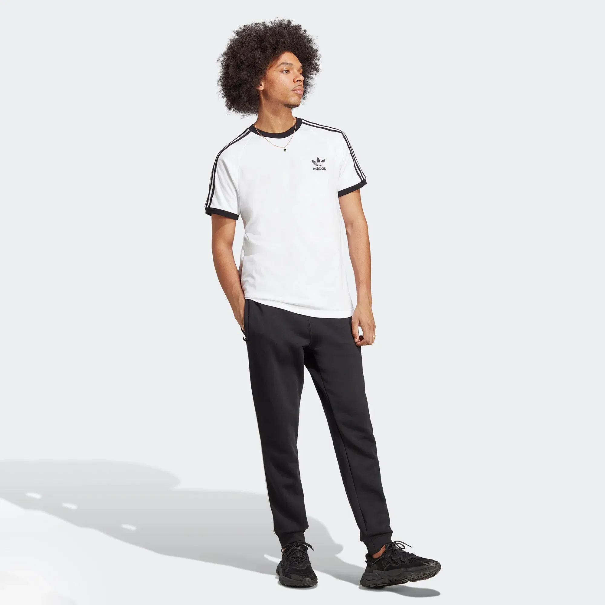 ADIDAS ORIGINALS ADICOLOR CLASSICS 3-STRIPES TEE { WHITE/BLACK