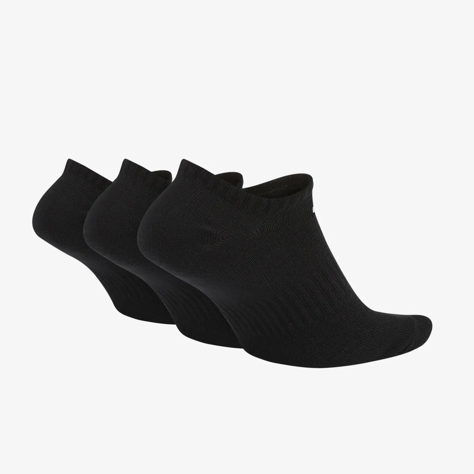 NIKE EVERYDAY LIGHTWEIGHT NO-SHOW (3 PAIRS) { BLACK/WHITE