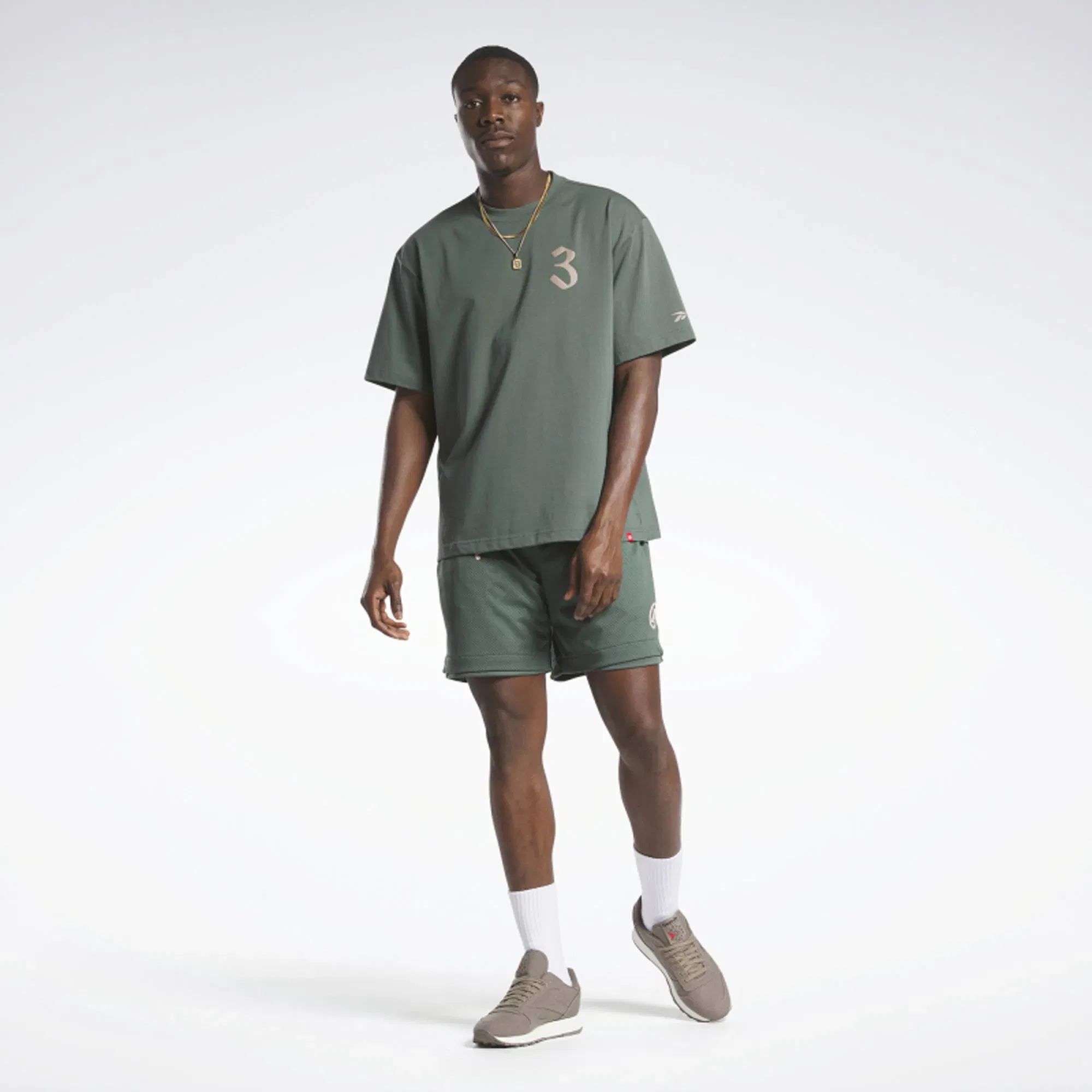 REEBOK GRAPHIC T-Shirt (SHORT SLEEVE) { GREEN