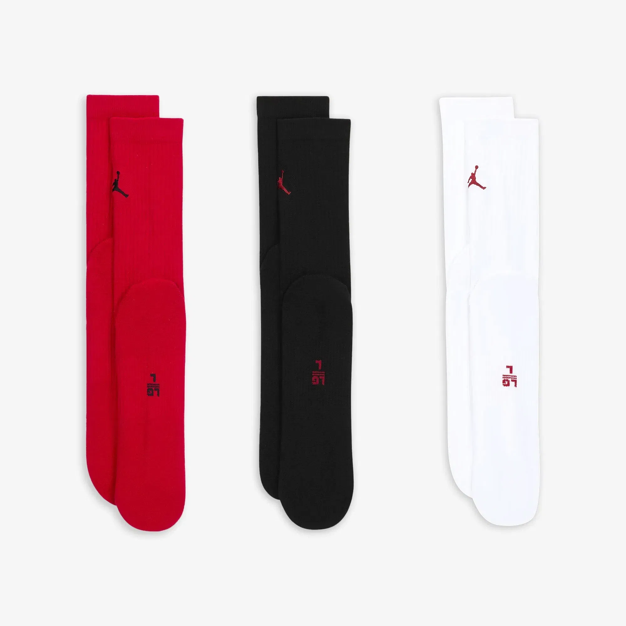JORDAN EVERY CREW SOCKS (3 PAIRS) { MULTI-COLOR
