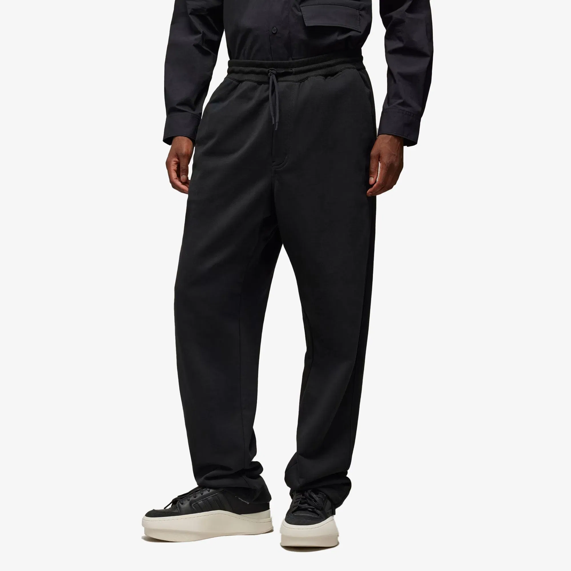 Y-3 FRENCH TERRY STRAIGHT { BLACK