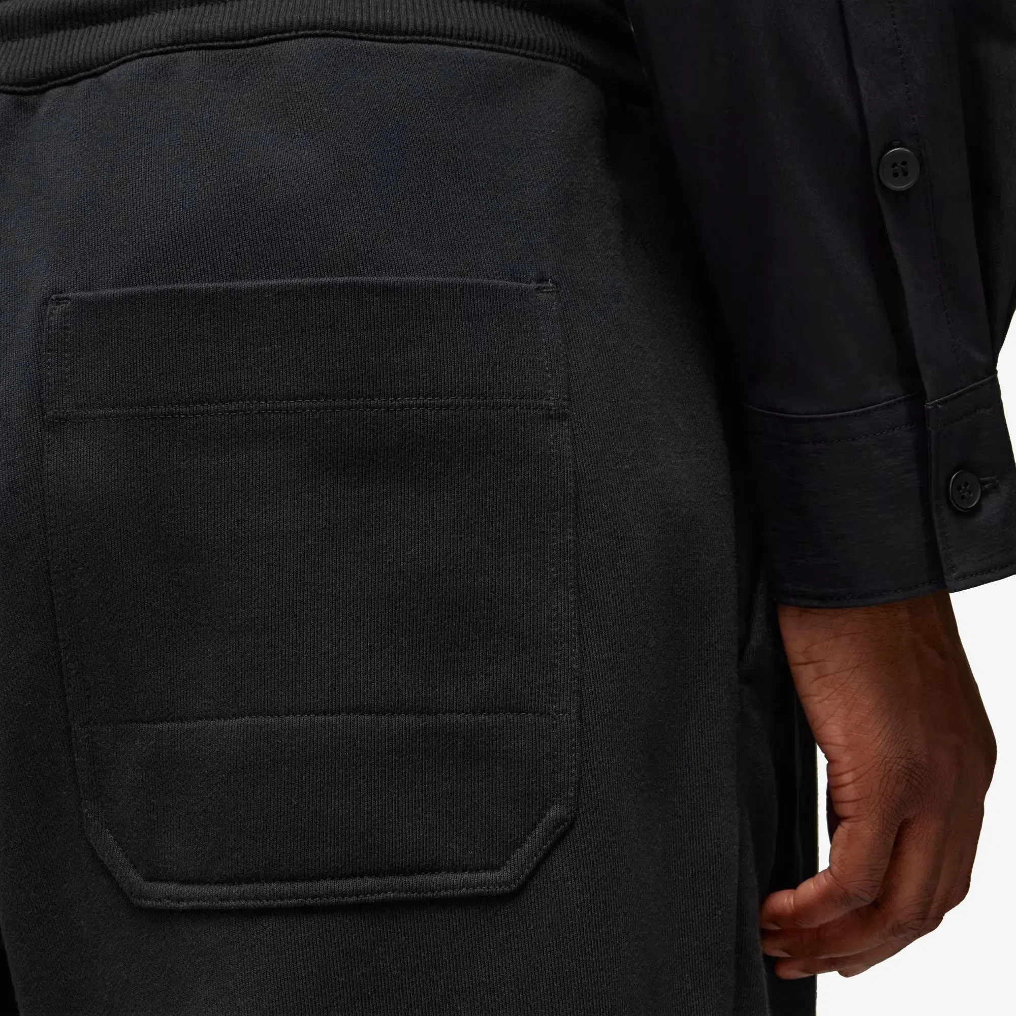 Y-3 FRENCH TERRY STRAIGHT { BLACK