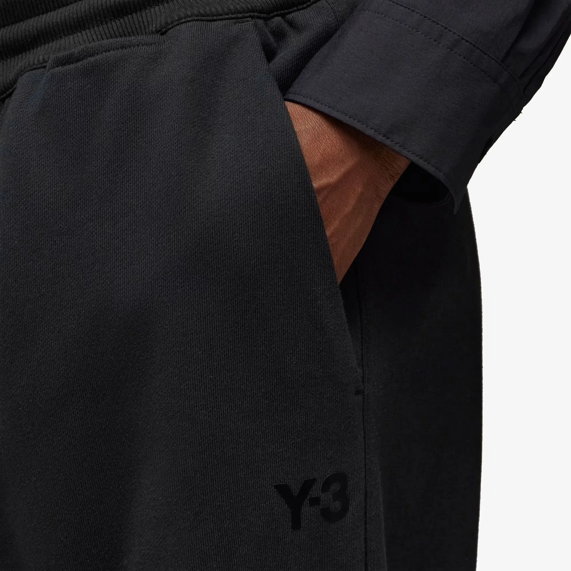 Y-3 FRENCH TERRY STRAIGHT { BLACK