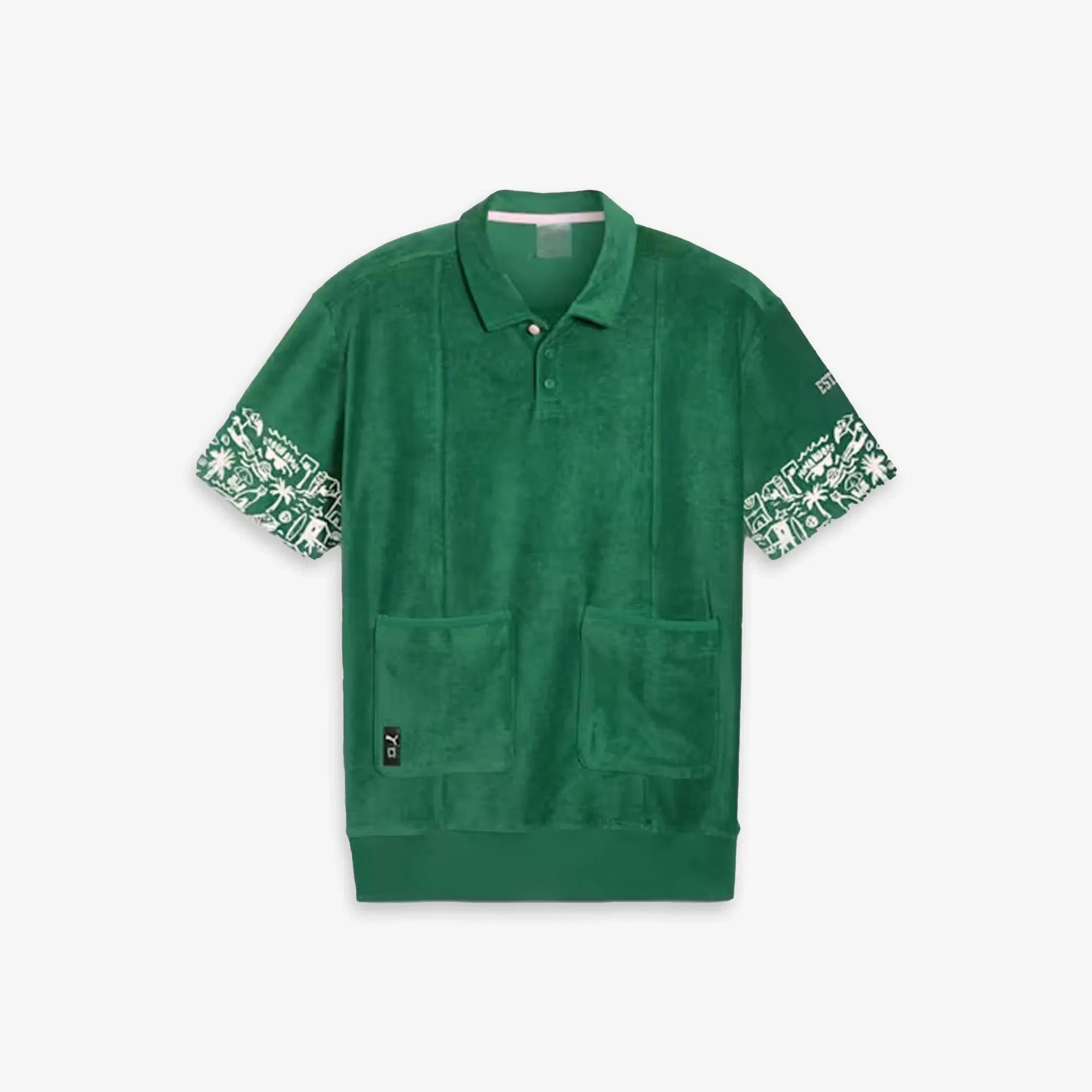 PUMA THE FAIRGROUNDS TERRY BASKETBALL POLO { VINE