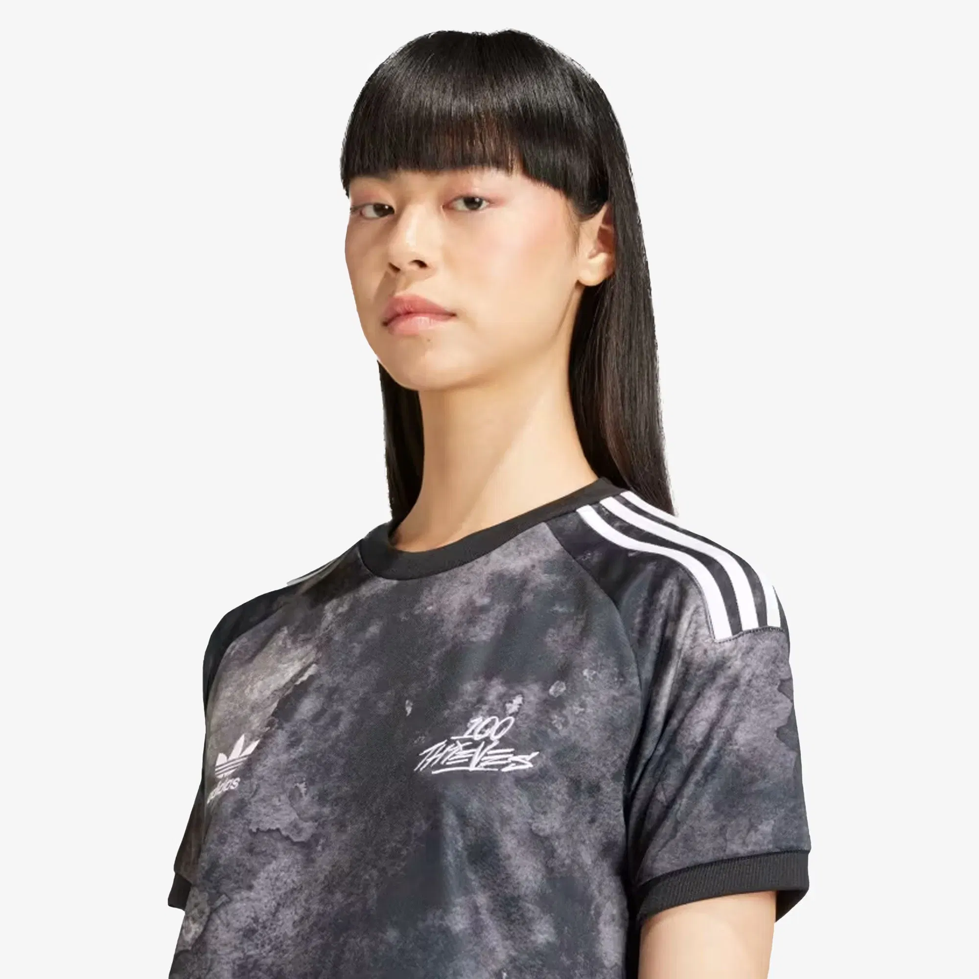 Adidas Originals 100 THIEVES JERSEY { BLACK/WHITE