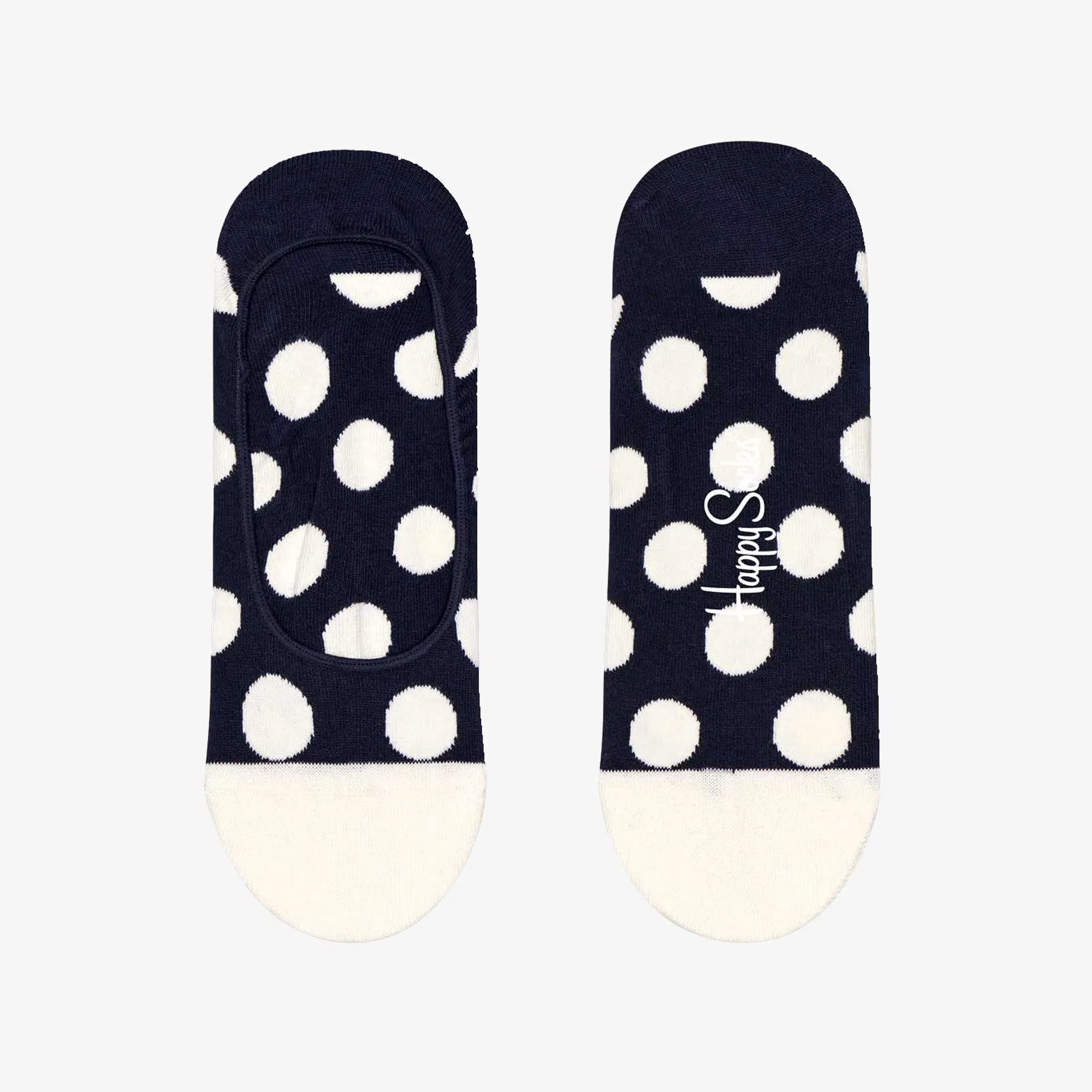 Happy Socks BIG DOT LINER SOCK { BLACK/WHITE