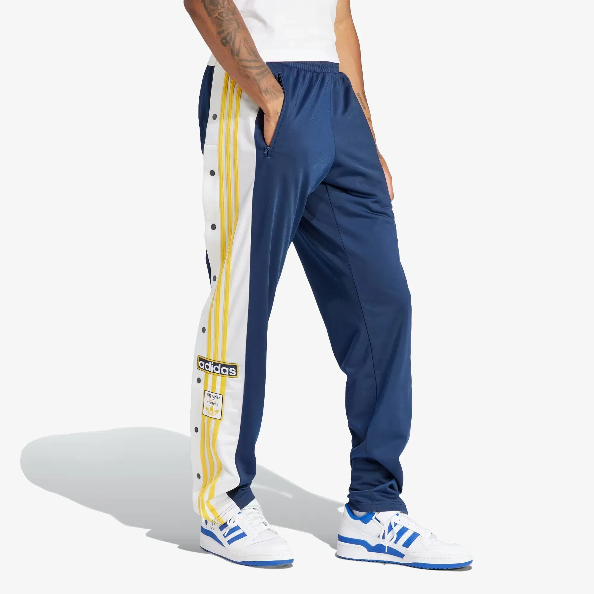 Adidas Originals ADICOLOR CLASSICS ADIBREAK PANTS { NIGHT INDIGO/BOLD GOLD/WHITE