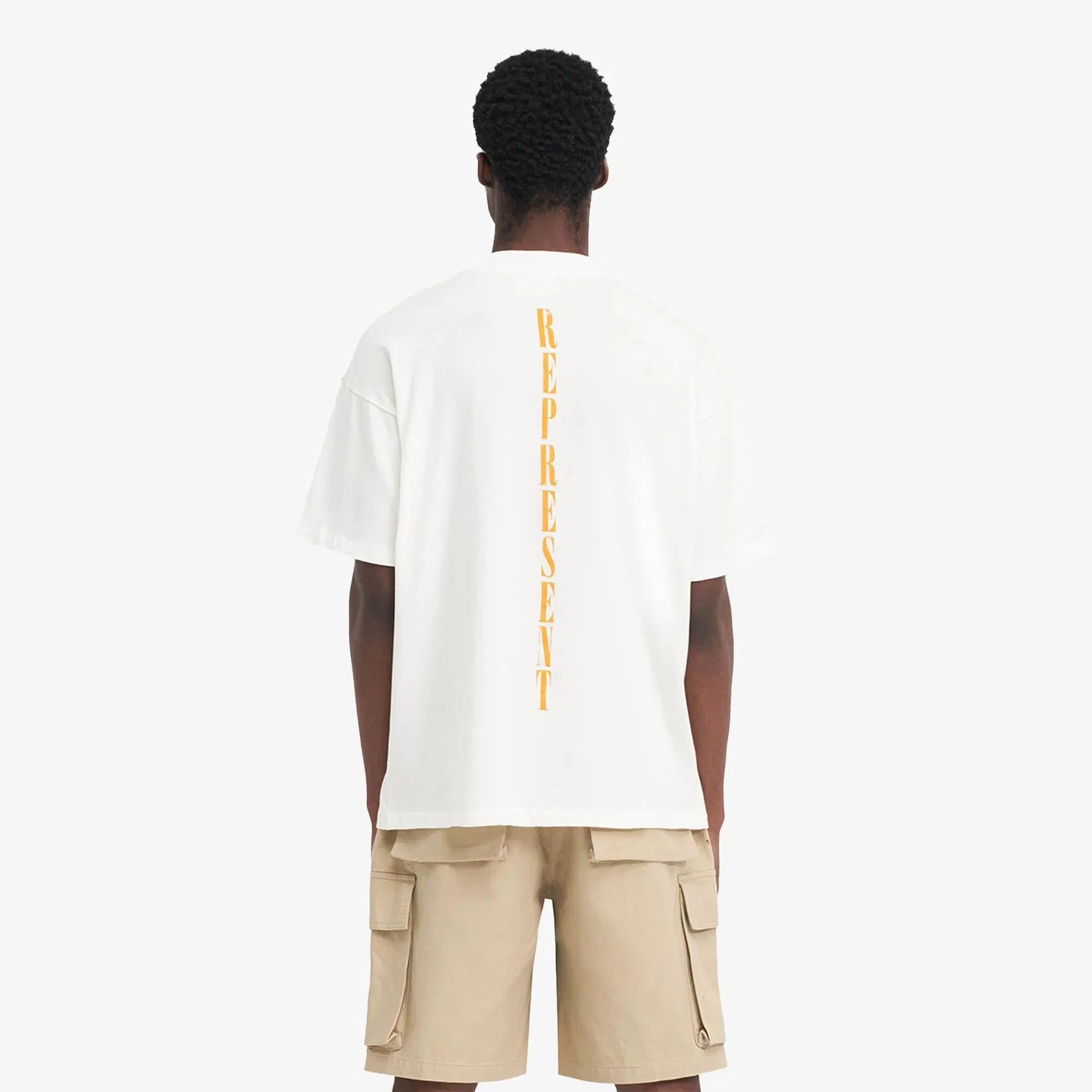 Represent REBORN T-SHIRT { FLAT WHITE
