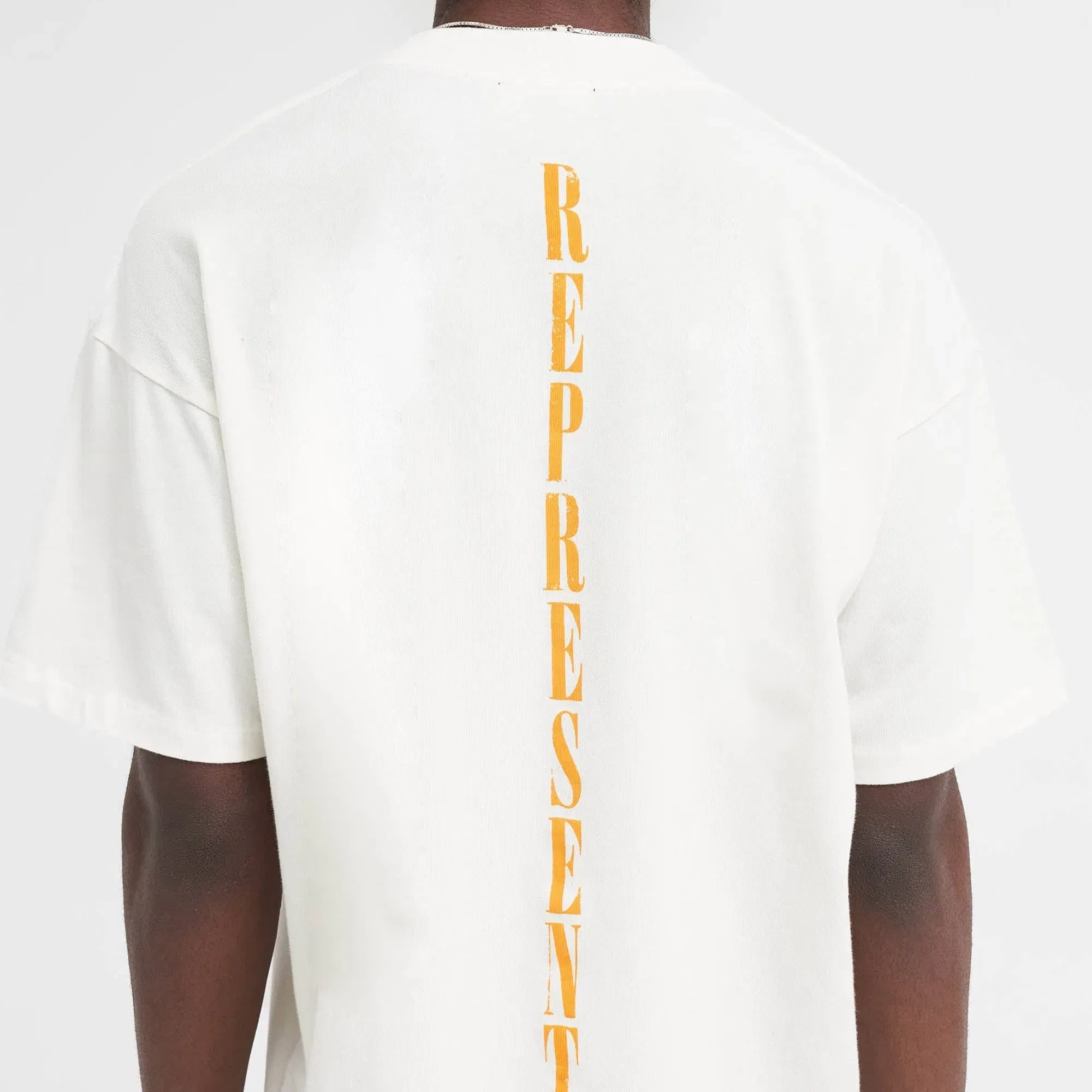 Represent REBORN T-SHIRT { FLAT WHITE