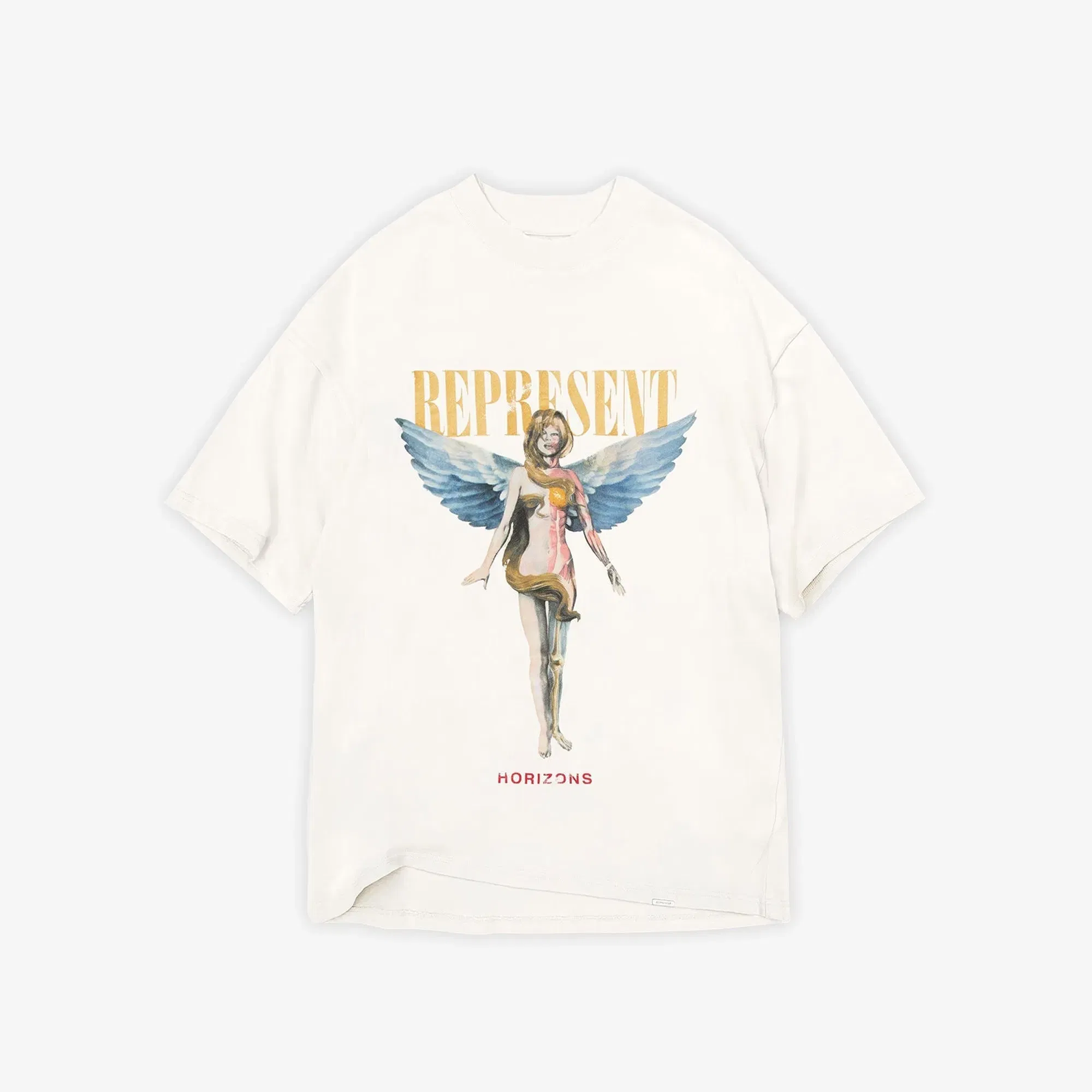 Represent REBORN T-SHIRT { FLAT WHITE