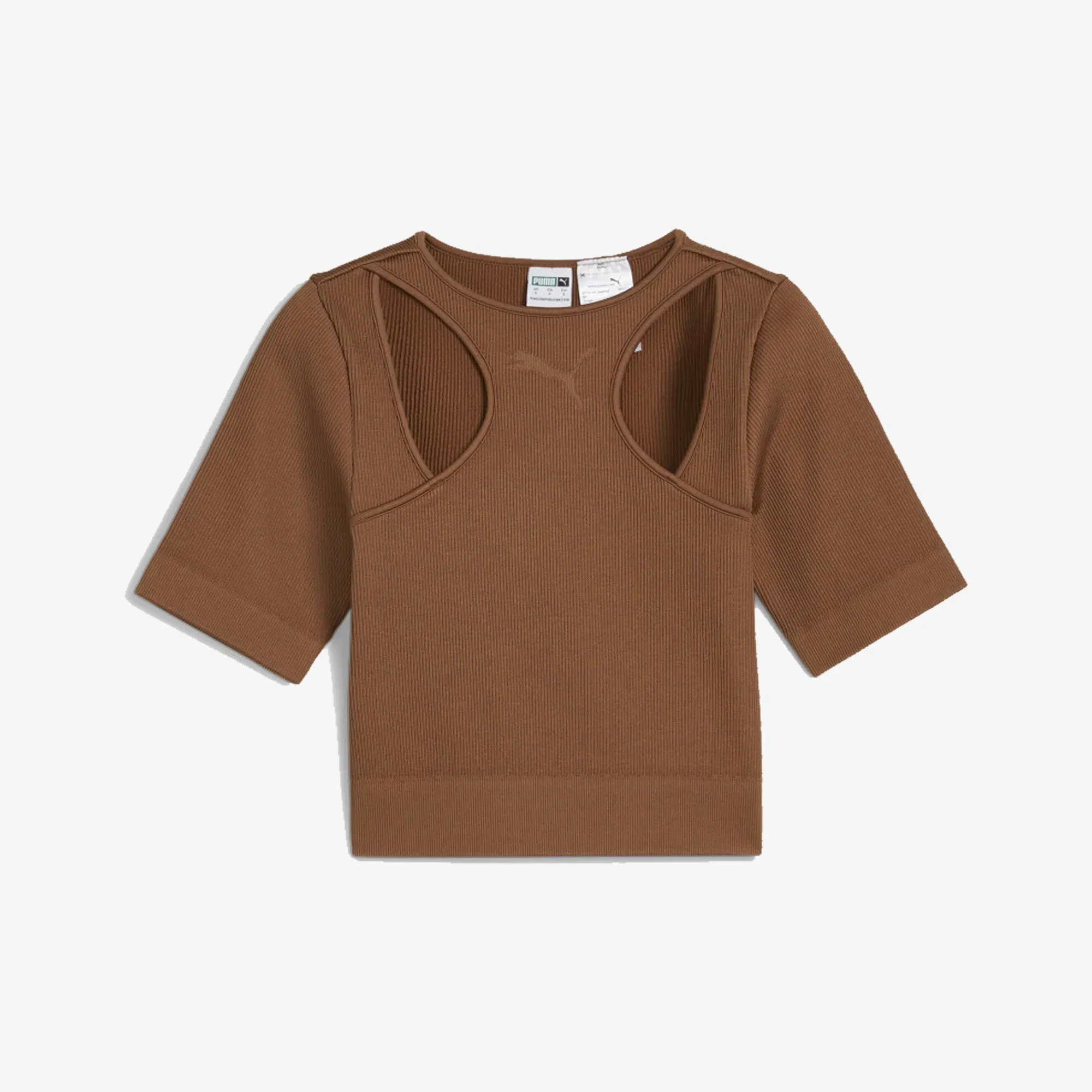 Puma DARE TO MUTED MOTION T-Shirt { BROWN