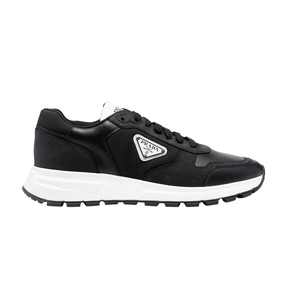 Prada Leather and Re-Nylon Black White