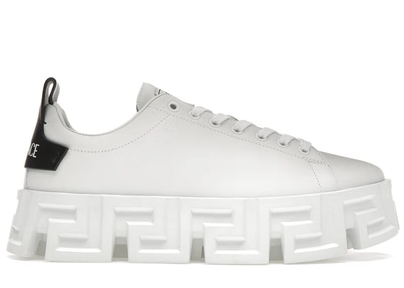 Versace Greca Labyrinth Lace-Up Black White