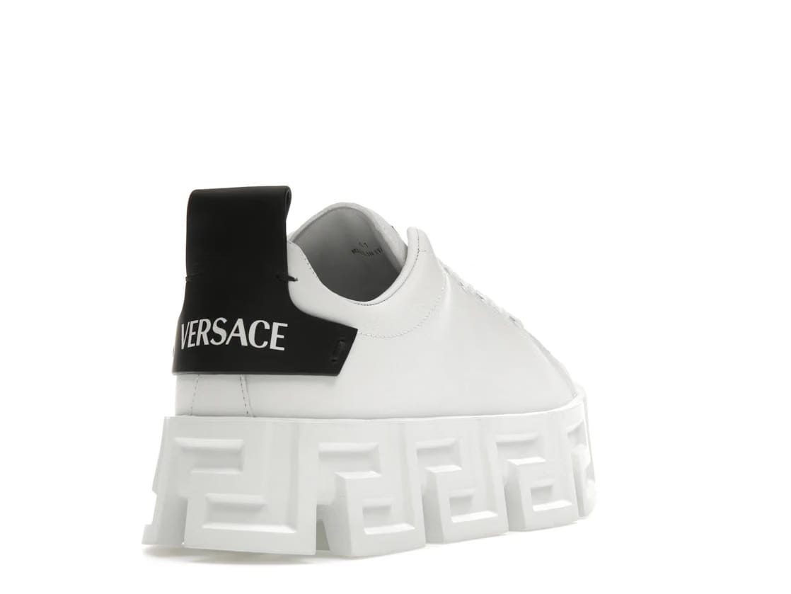 Versace Greca Labyrinth Lace-Up Black White