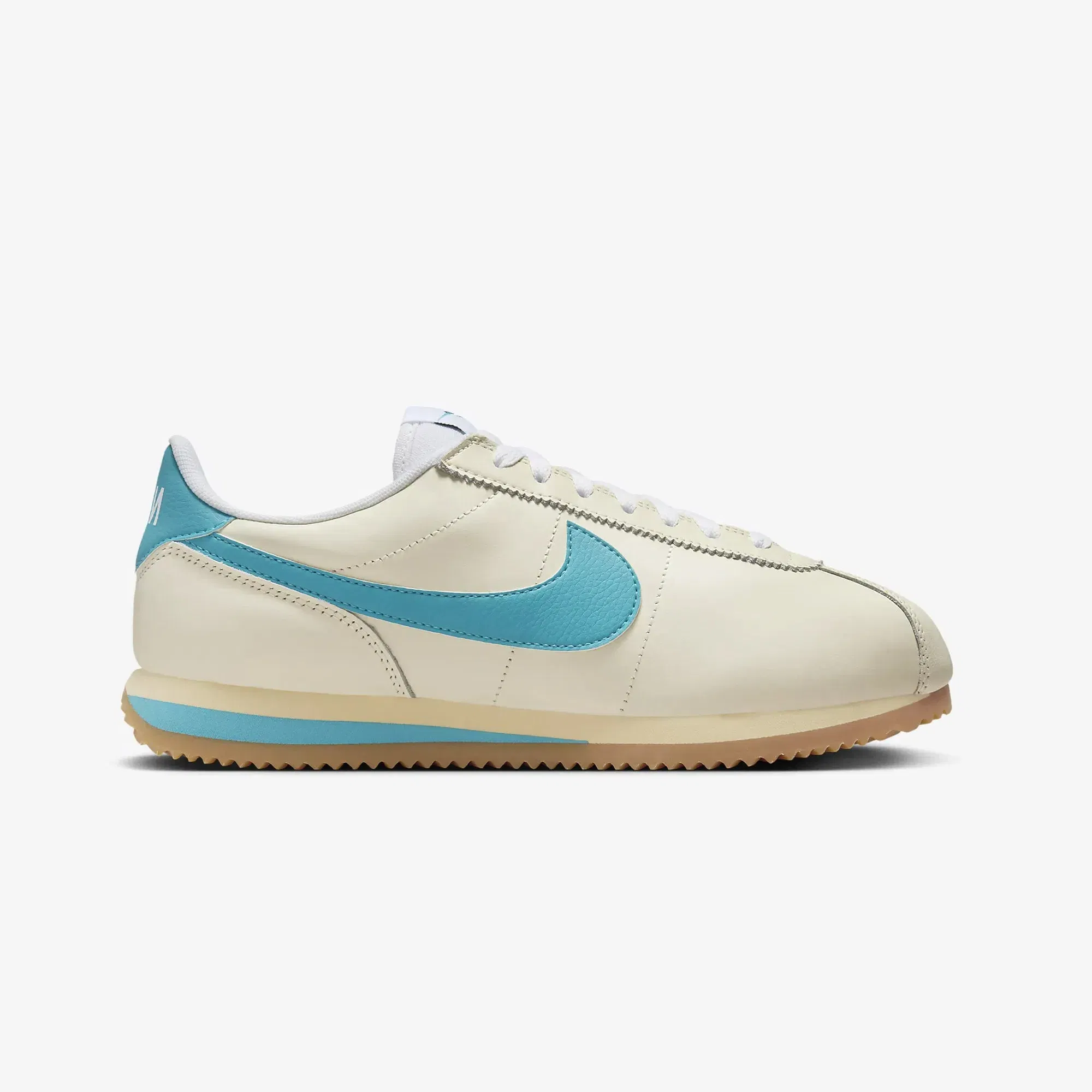 Nike CORTEZ TXT { COCONUT MILK/TEAL NEBULA-GUM YELLOW