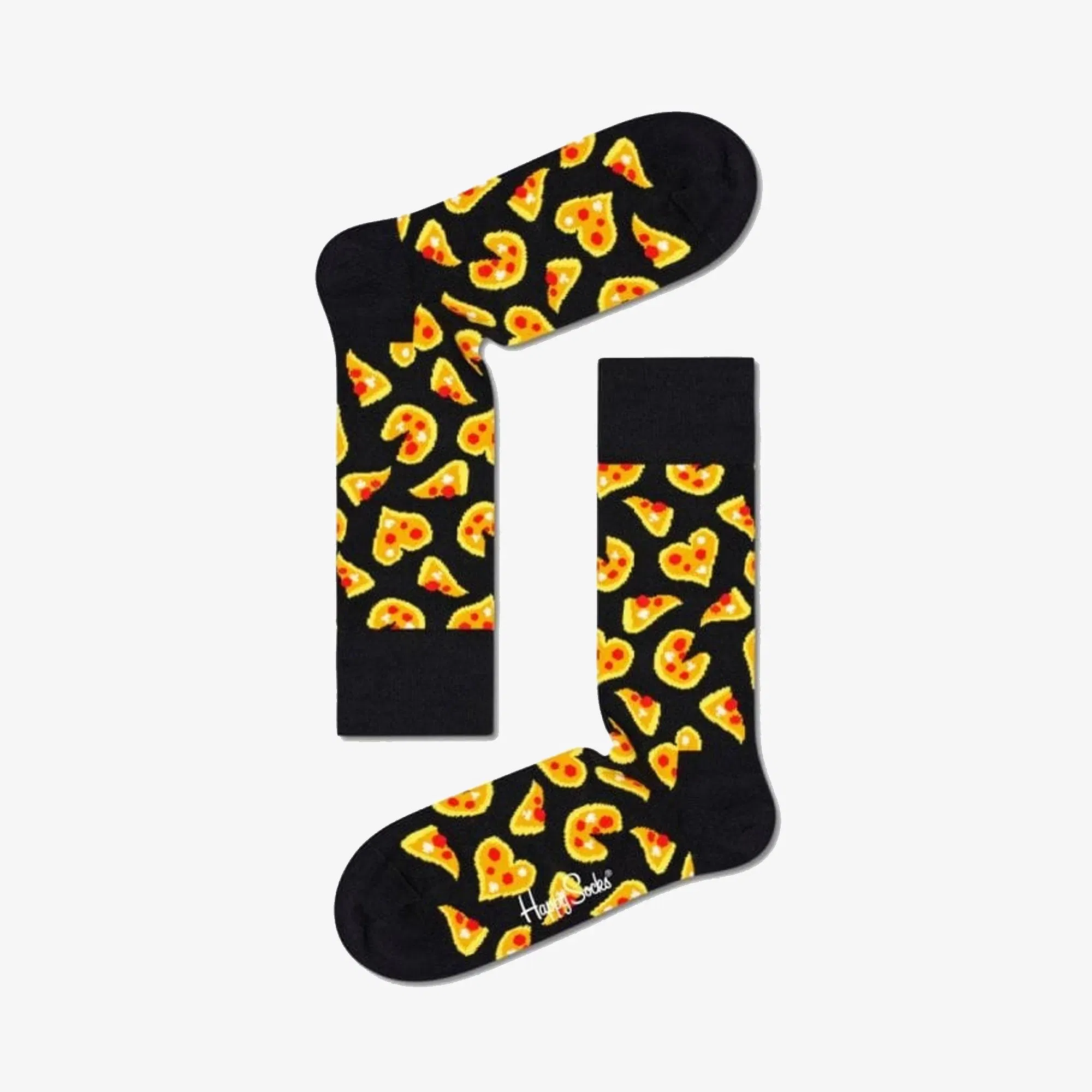 Happy Socks PIZZA LOVE SOCK { BLACK