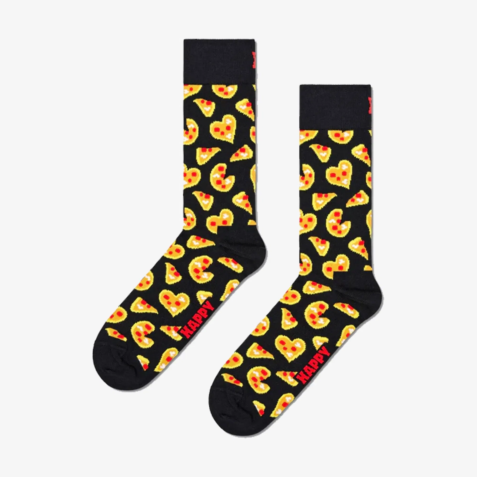 Happy Socks PIZZA LOVE SOCK { BLACK