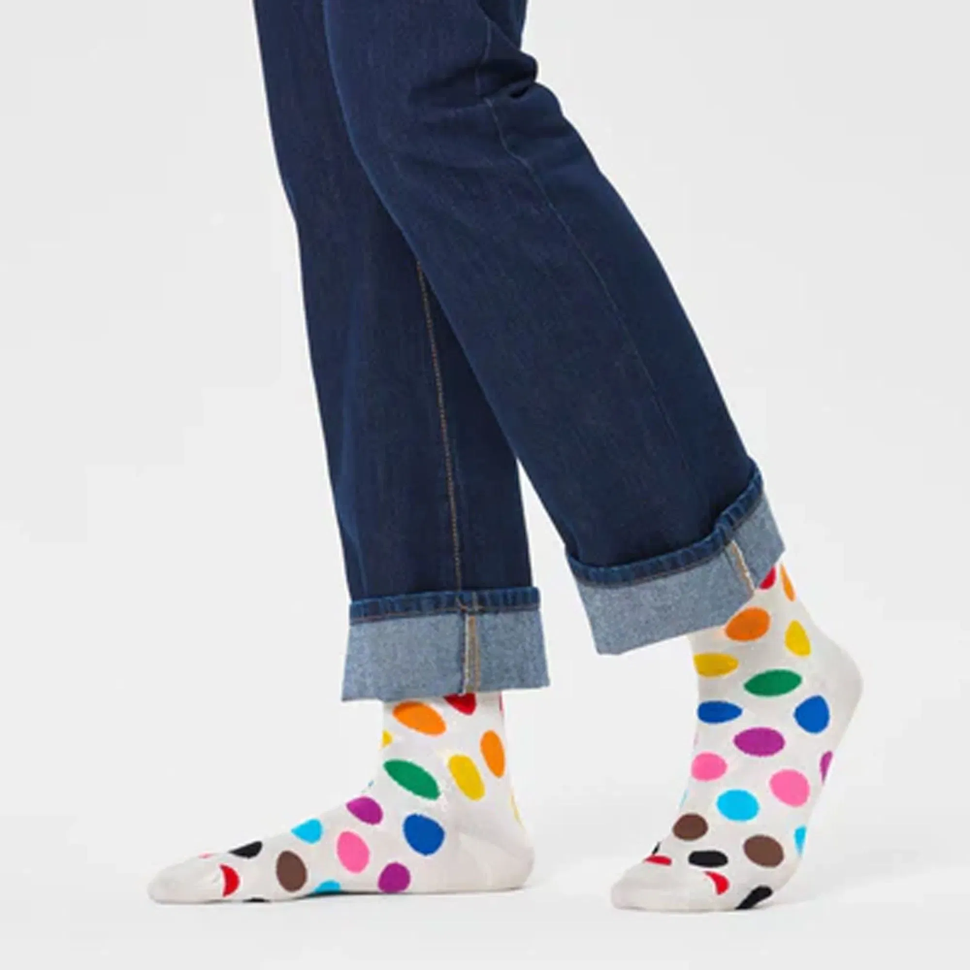 Happy Socks PRIDE DOTS SOCK { WHITE